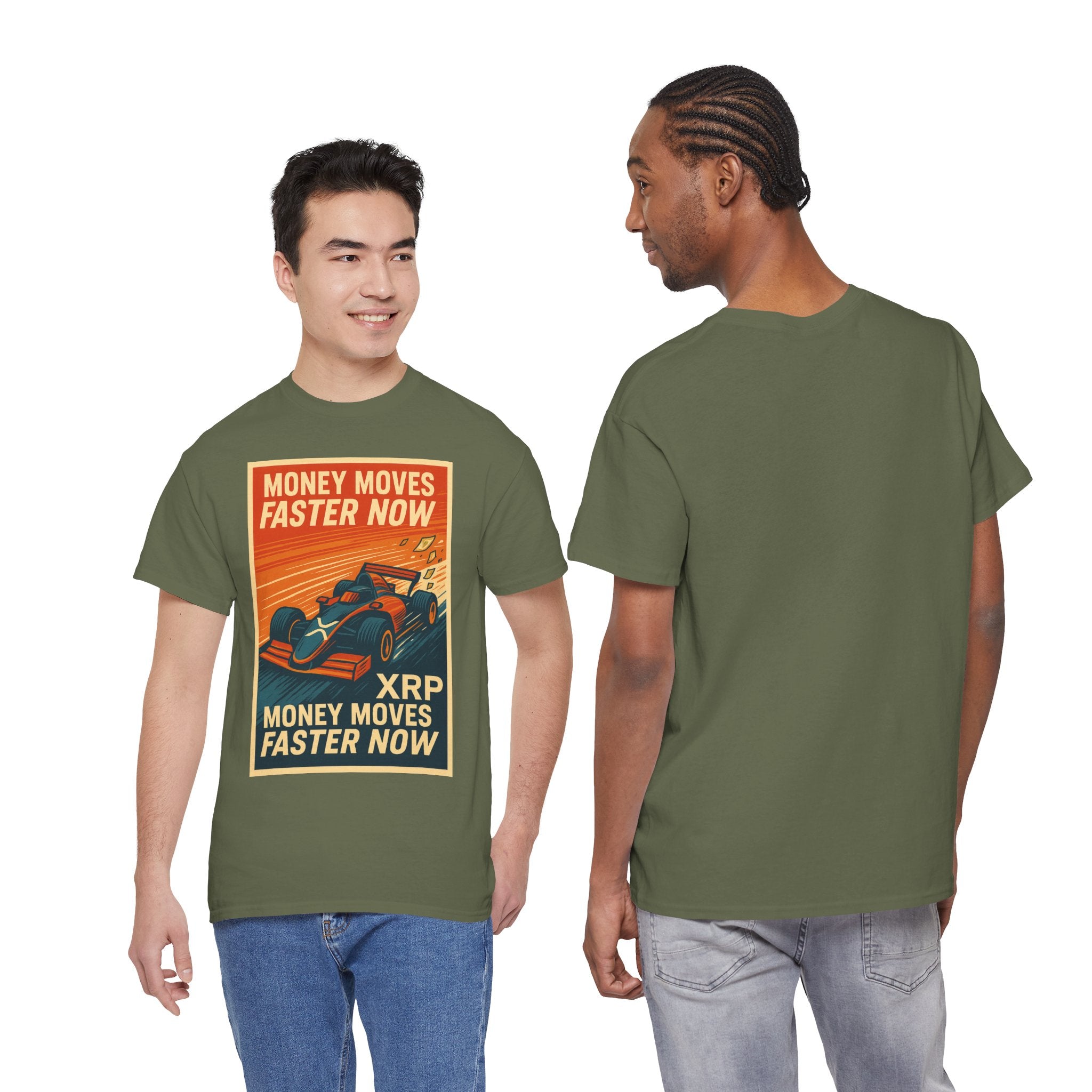 XRP 'Money Moves Faster Now' Racing Tee — Crypto Enthusiast T-Shirt
