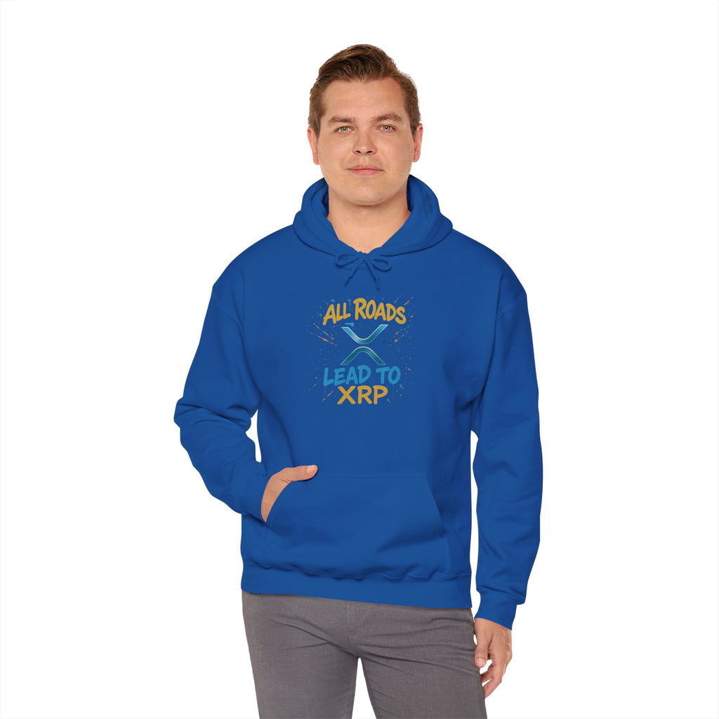 All Roads Lead to XRP Hoodie – Crypto Investor Pullover