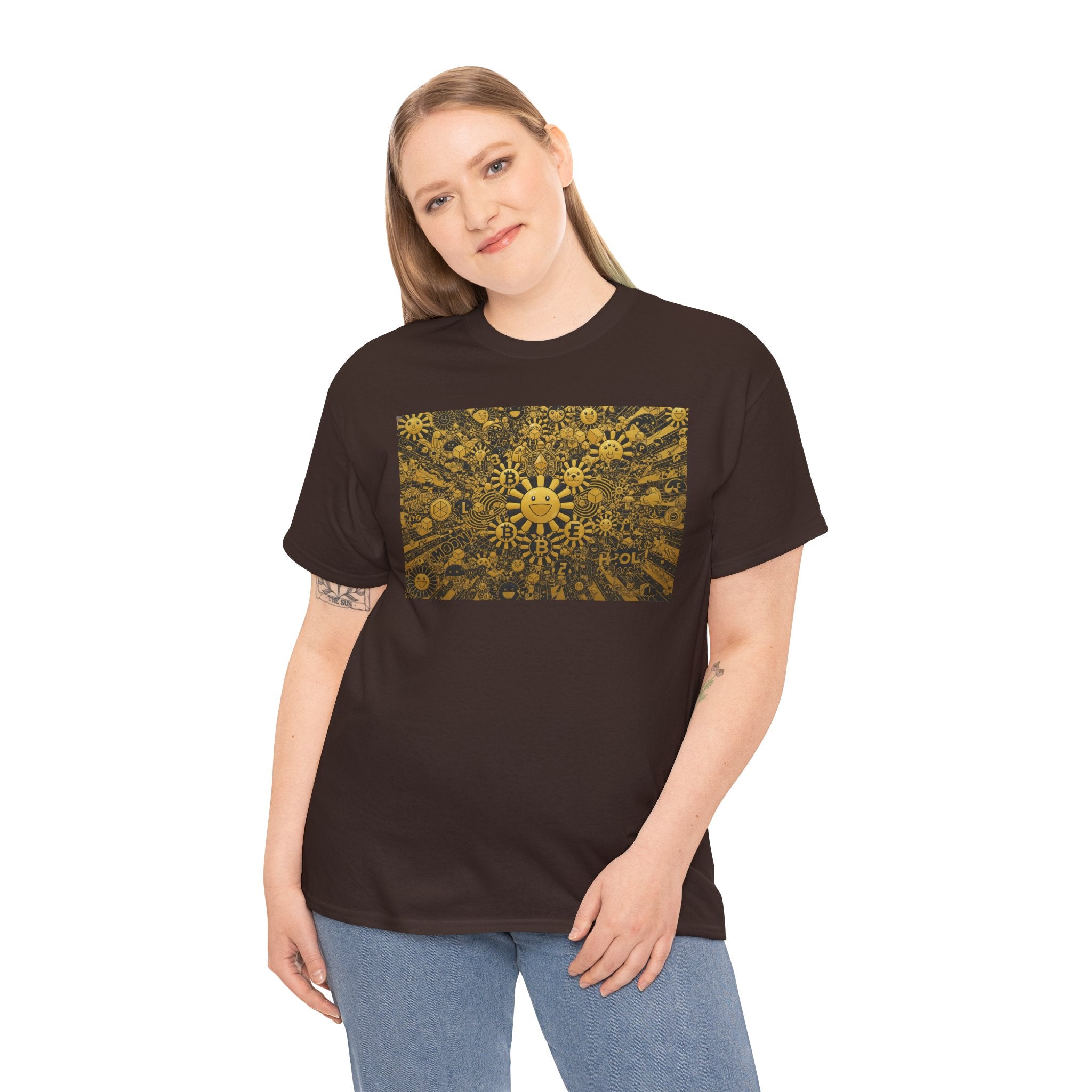 Sunflower Burst T‑Shirt — Golden Sunflower Pattern Tee