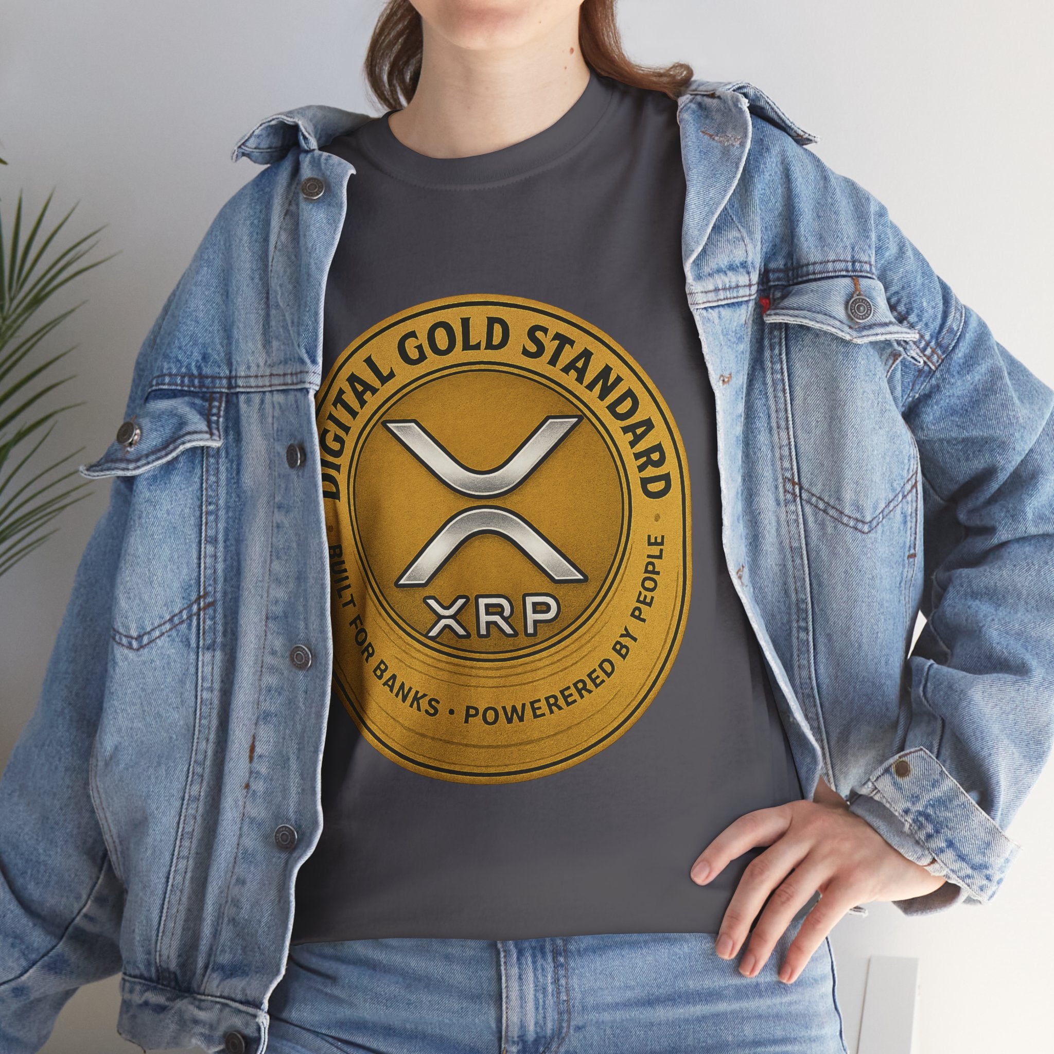 XRP Digital Gold Tee – Cryptocurrency Logo Shirt