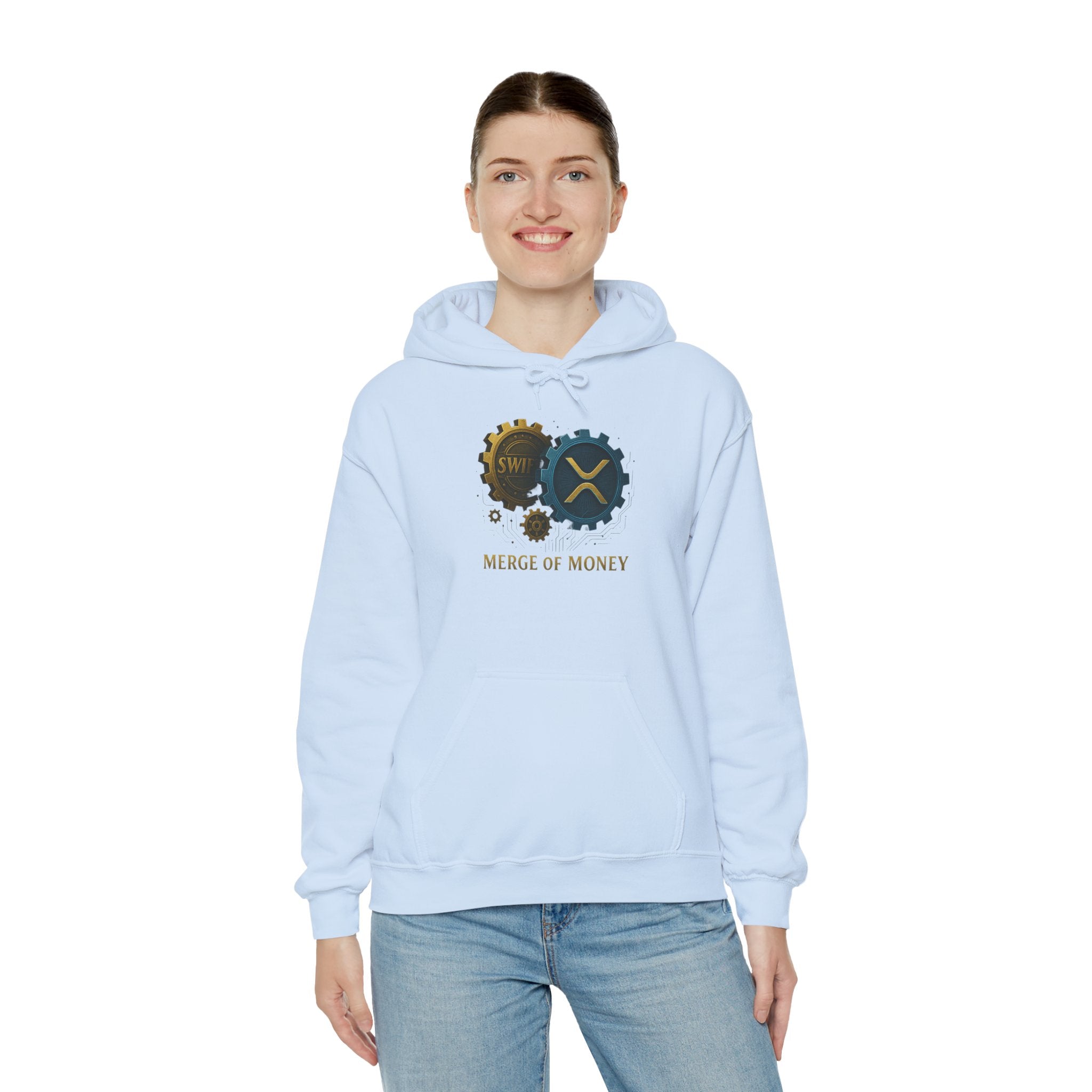 Merge of Money Hoodie — Financial Gears Graphic Pullover