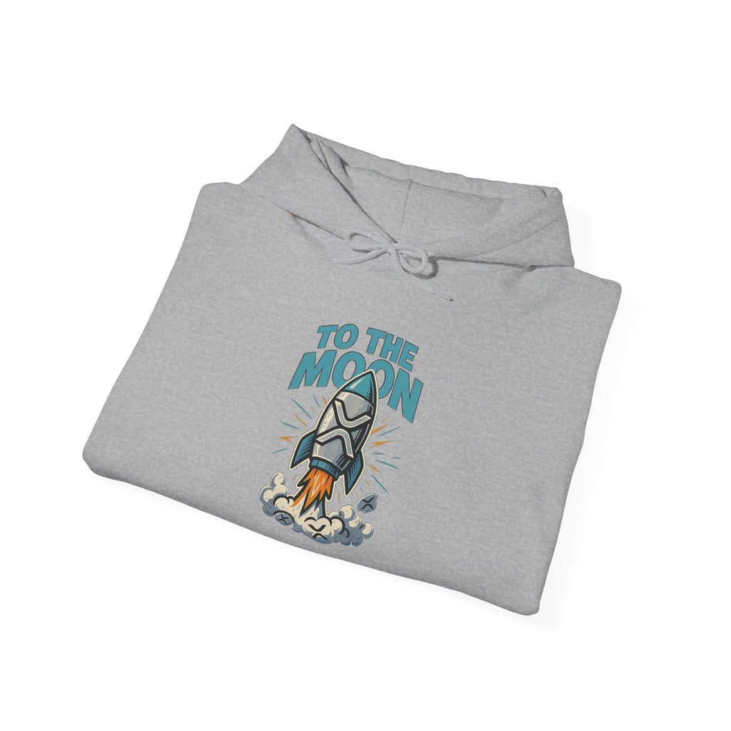 Hoodie — 'To The Moon' Rocket Graphic Pullover