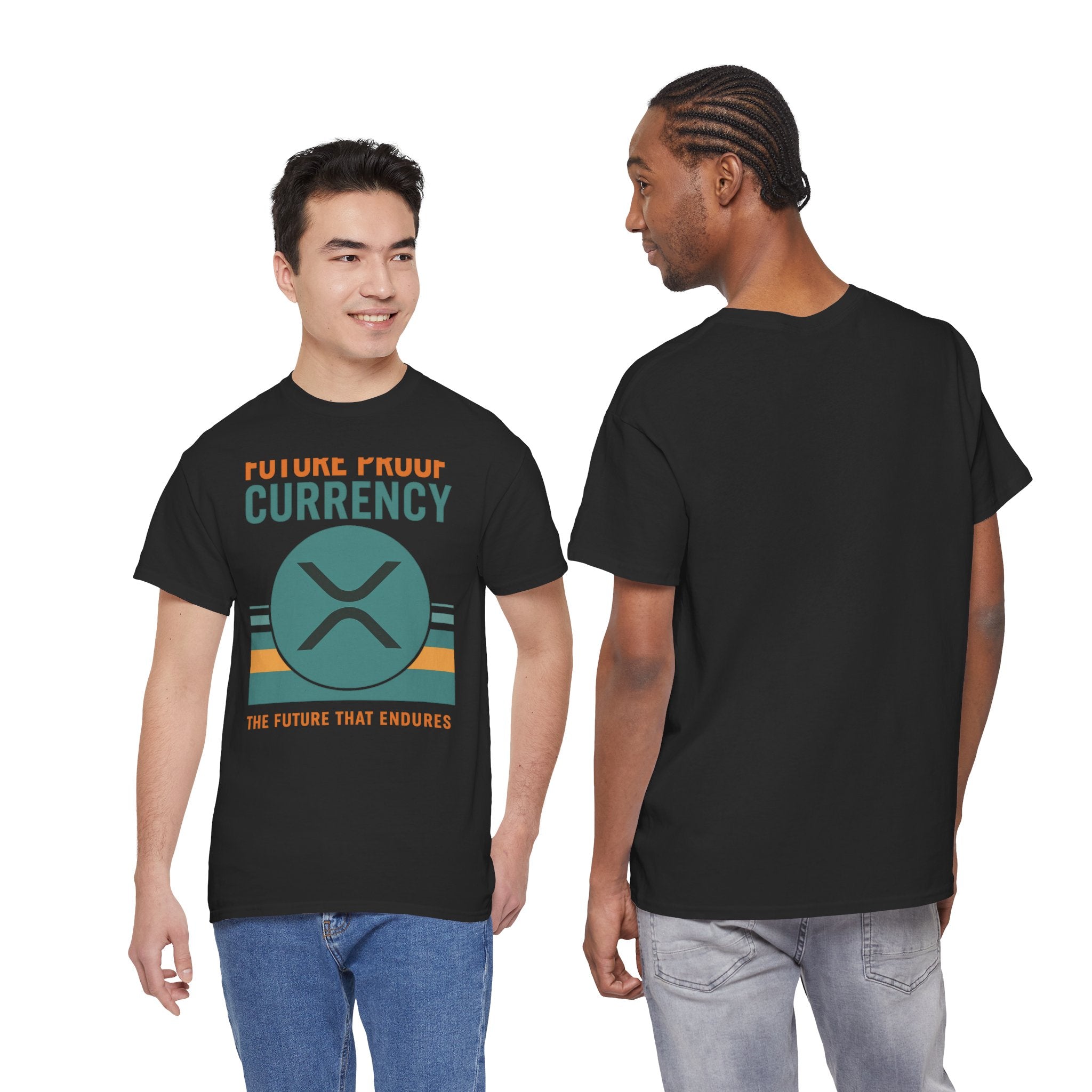 RIPPLE XRP 'Future Proof Currency' Graphic Tee — Crypto Retro Logo Shirt