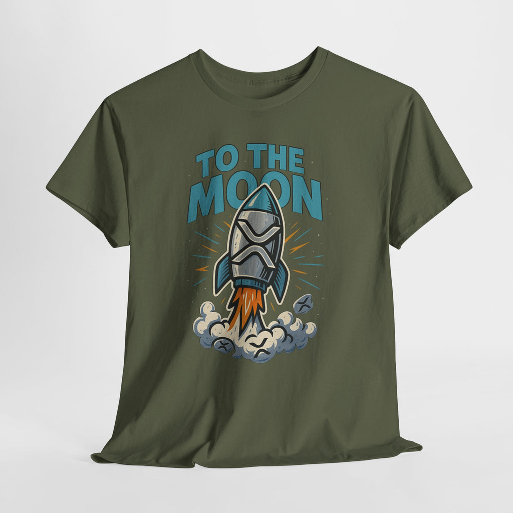 To The Moon Rocket T-Shirt — Space Graphic Tee for Crypto & Space Enthusiasts