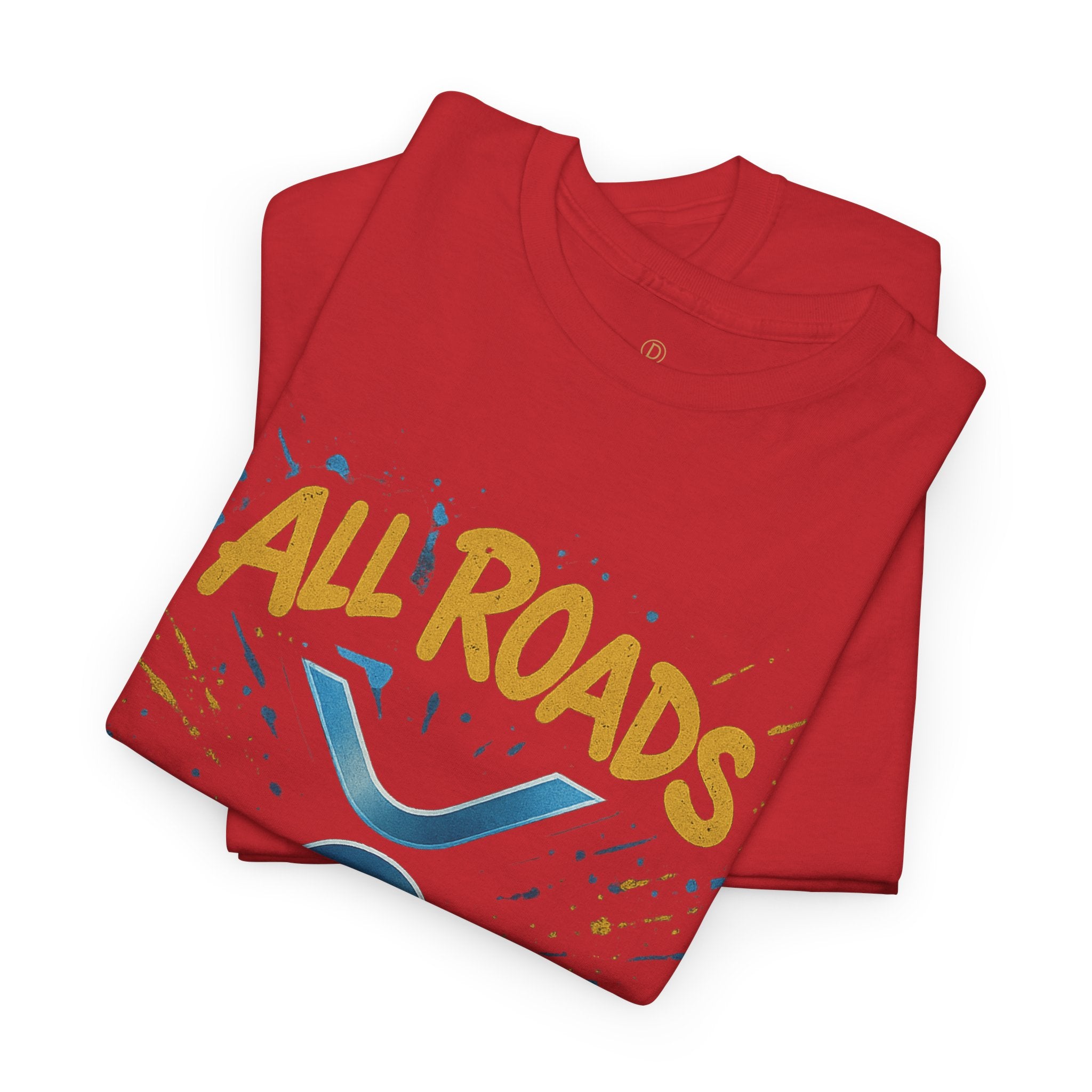 XRP Crypto Tee — "All Roads Lead to XRP" Casual Cryptocurrency Shirt