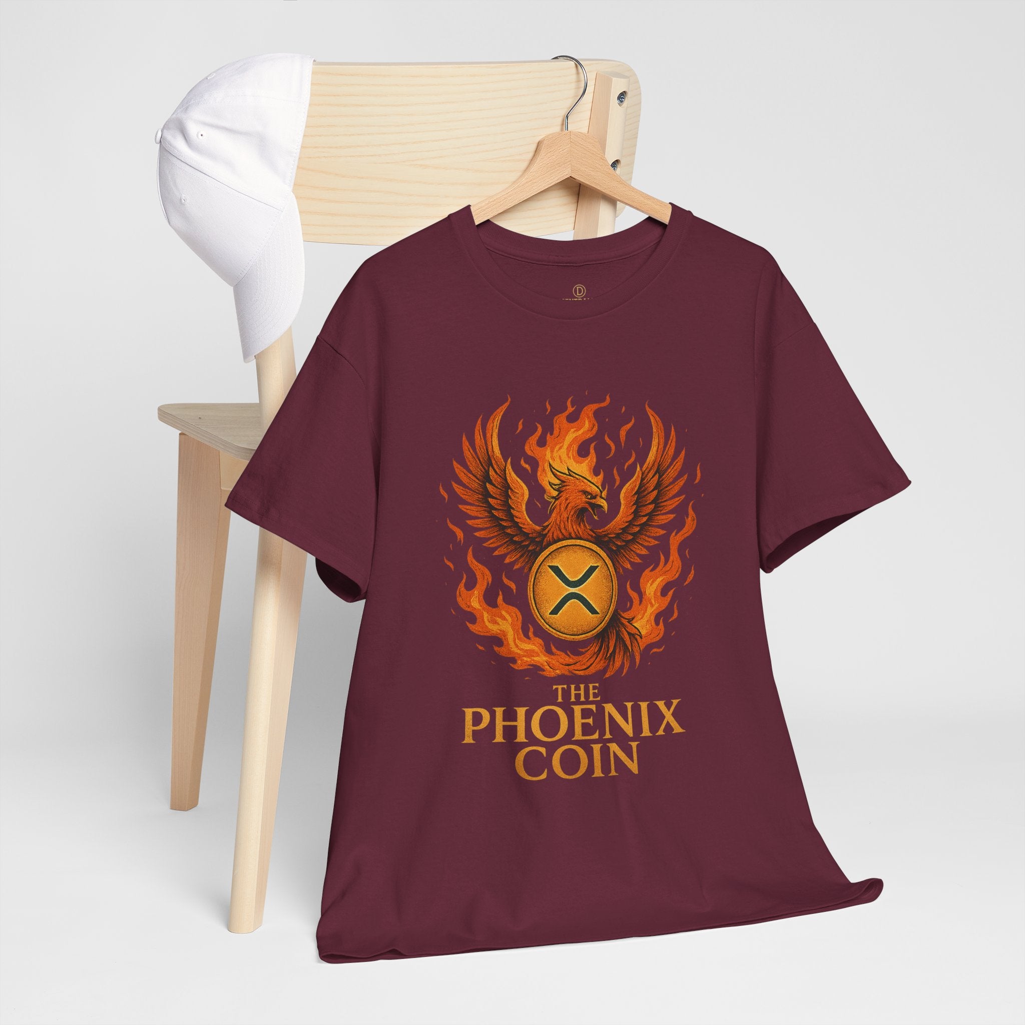 Phoenix Coin T‑Shirt — Fiery Phoenix Crypto Logo Tee