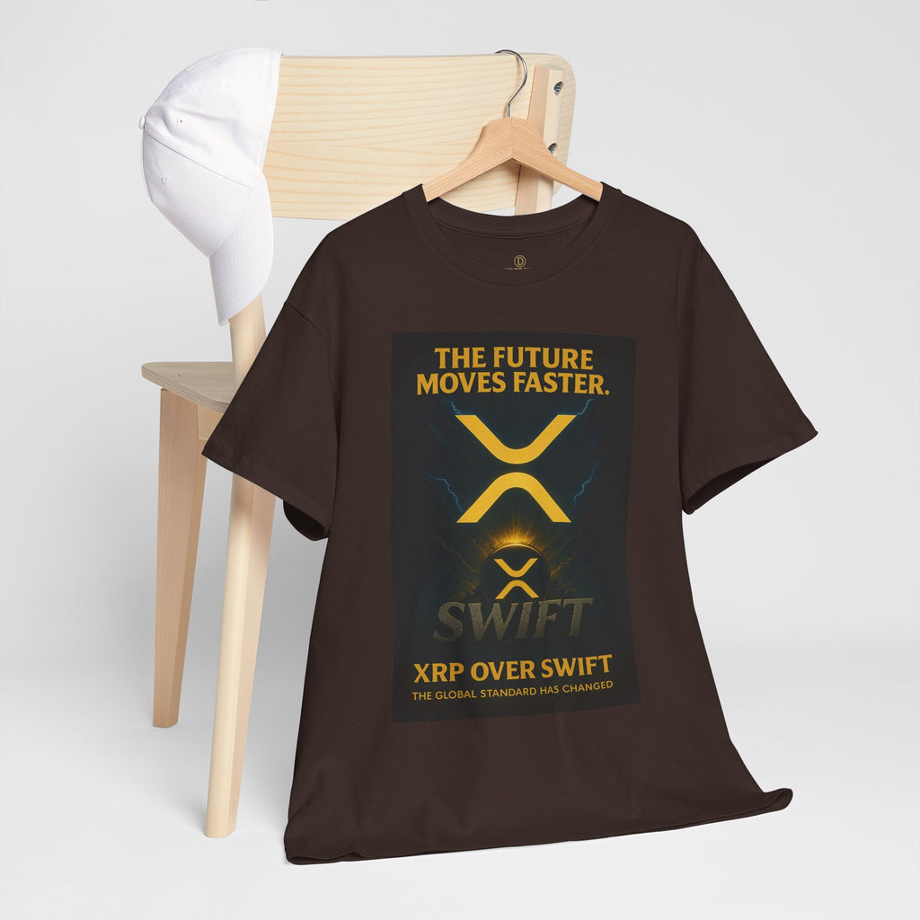 XRP Swift Crypto T-Shirt — “The Future Moves Faster” XRP Over Swift Tee