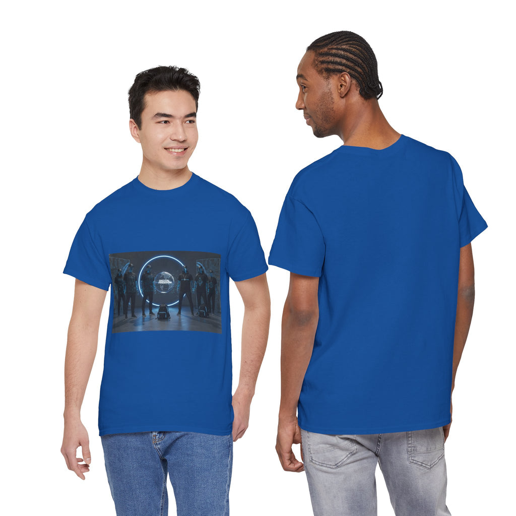 Sci‑Fi Portal Graphic Tee — Futuristic Neon Crew T-Shirt