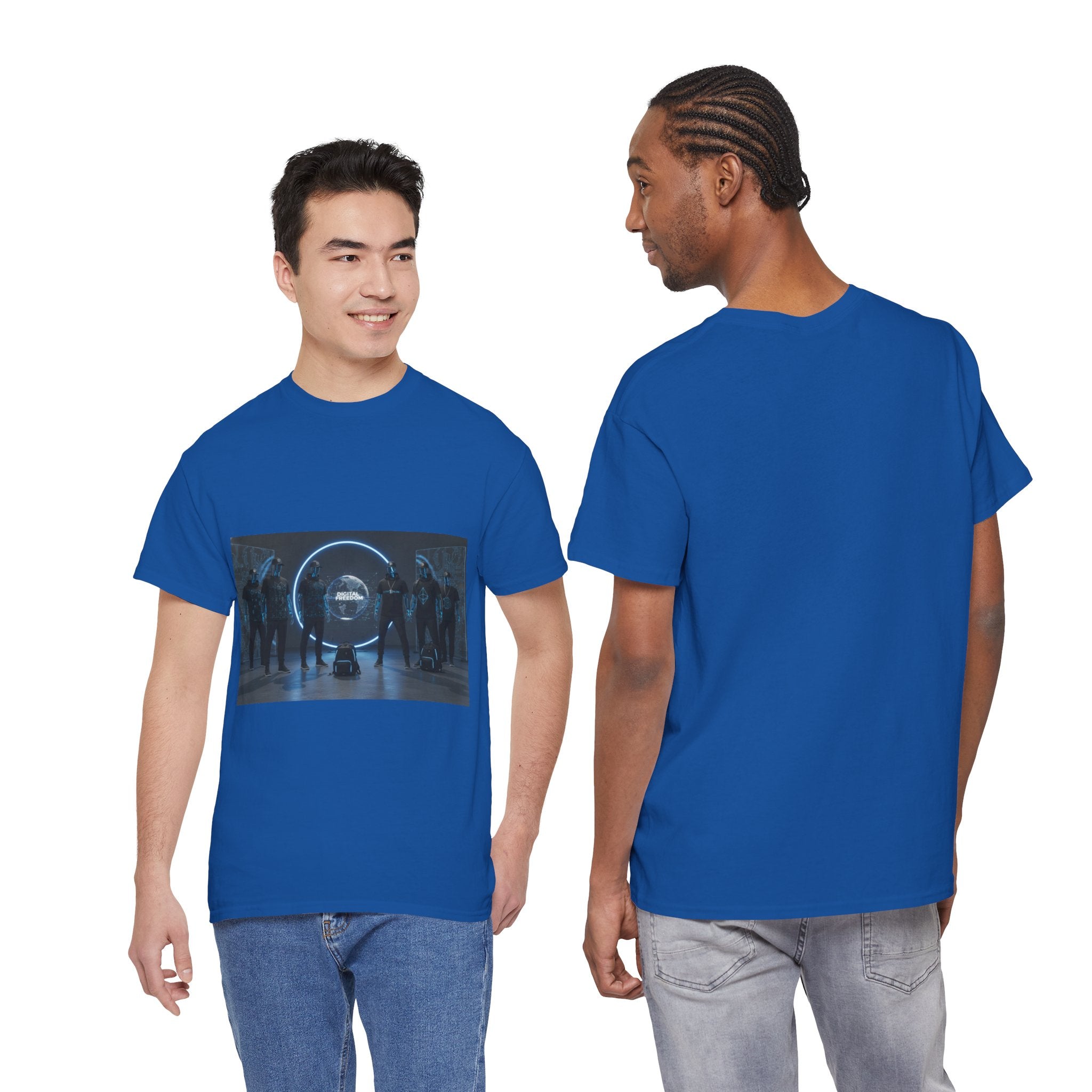 Sci‑Fi Portal Graphic Tee — Futuristic Neon Crew T-Shirt