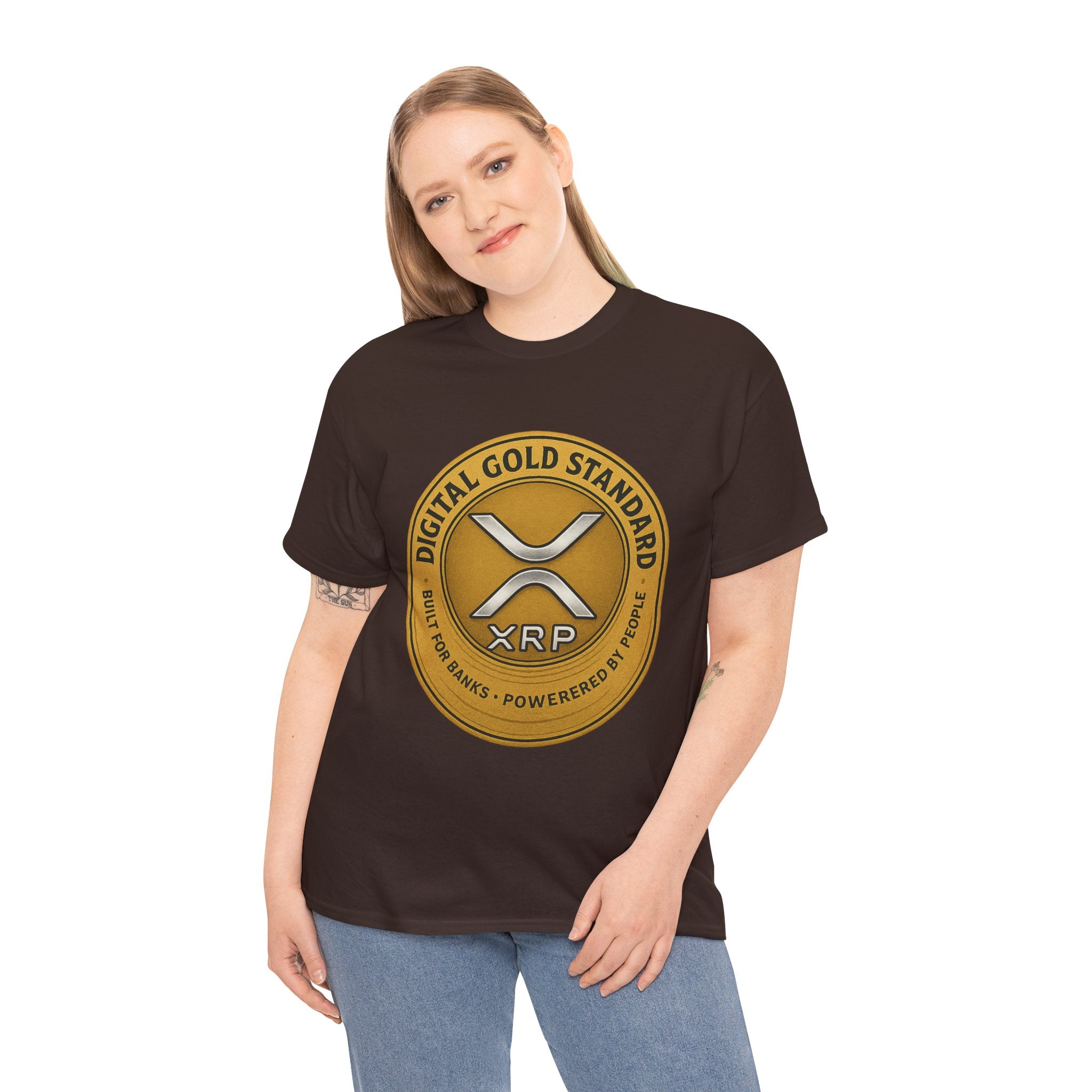 XRP Digital Gold Tee – Cryptocurrency Logo Shirt