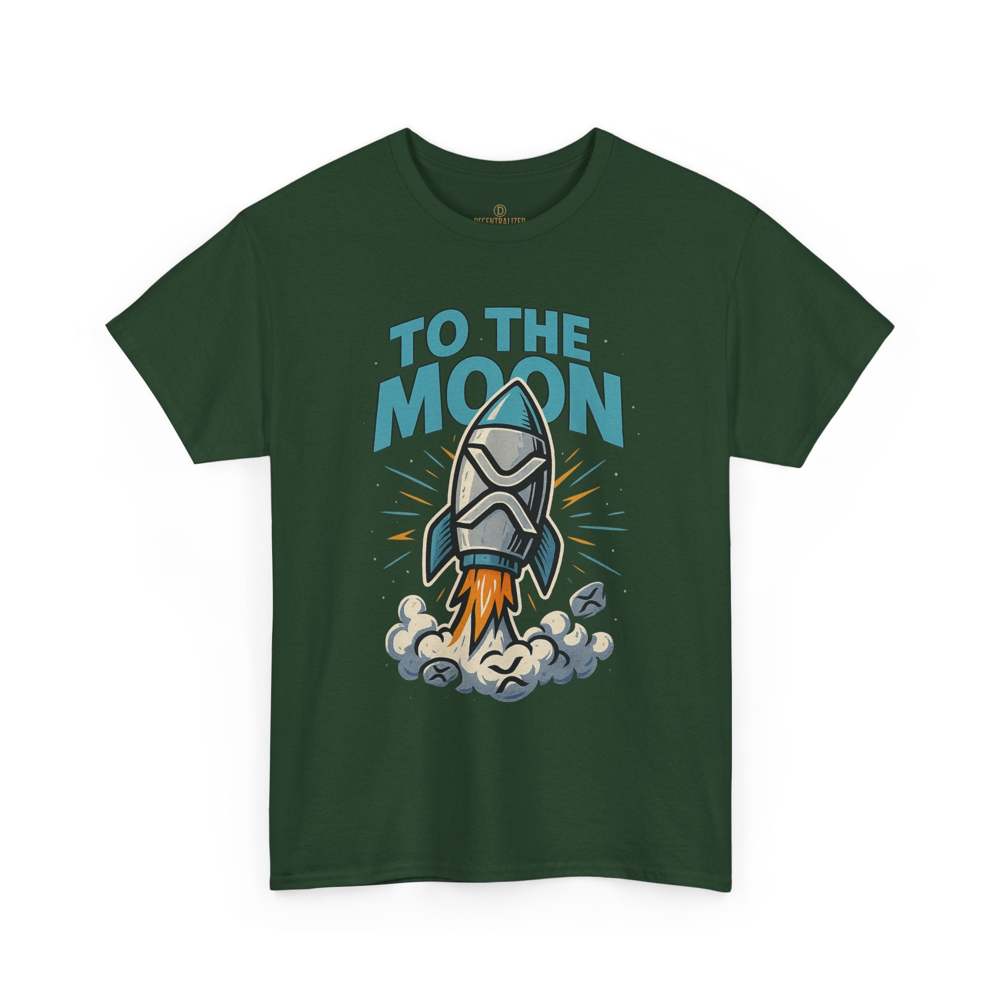 To The Moon Rocket T-Shirt — Space Graphic Tee for Crypto & Space Enthusiasts