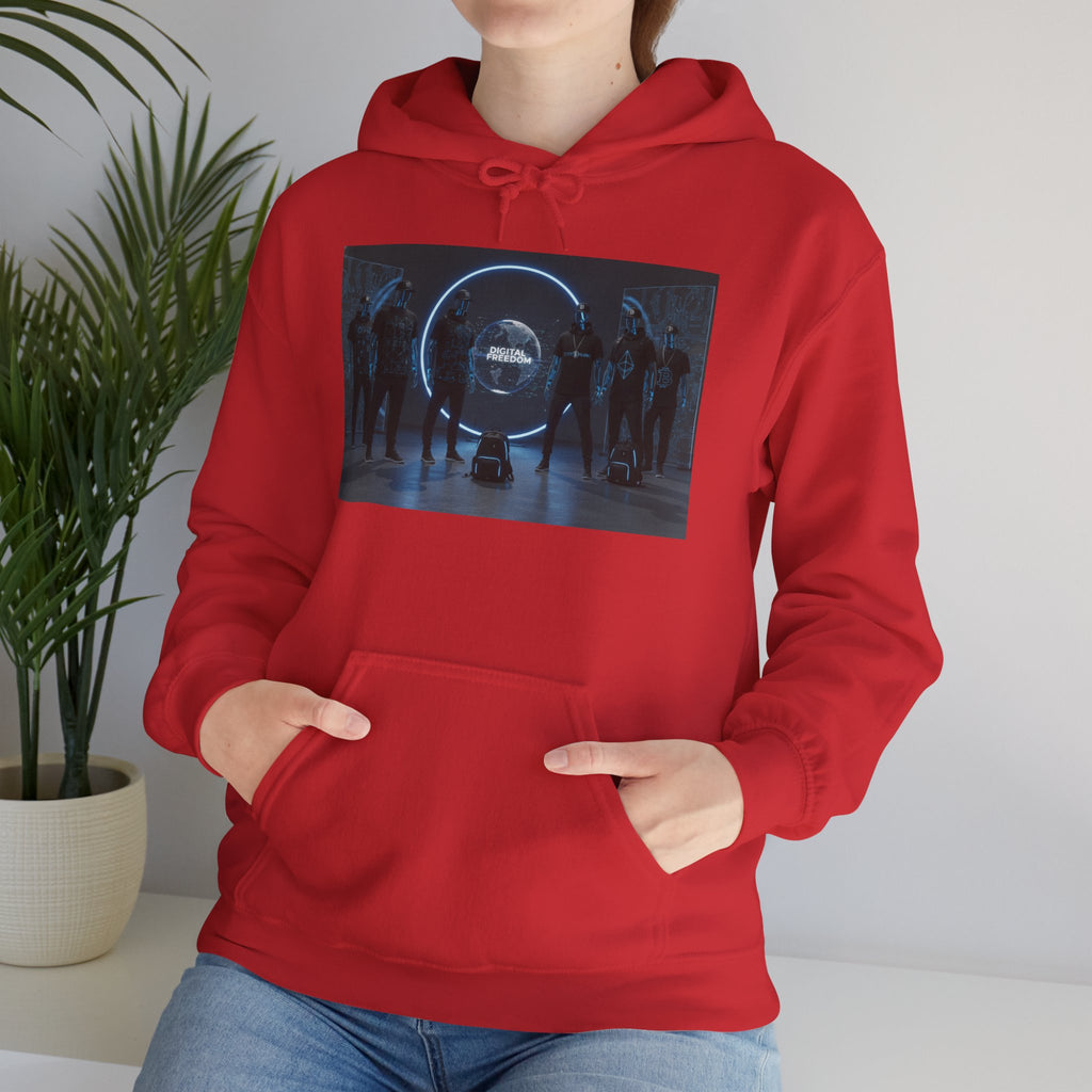 Futuristic Neon Portal Hoodie – Cyberpunk Sci‑Fi Crew Graphic Sweatshirt