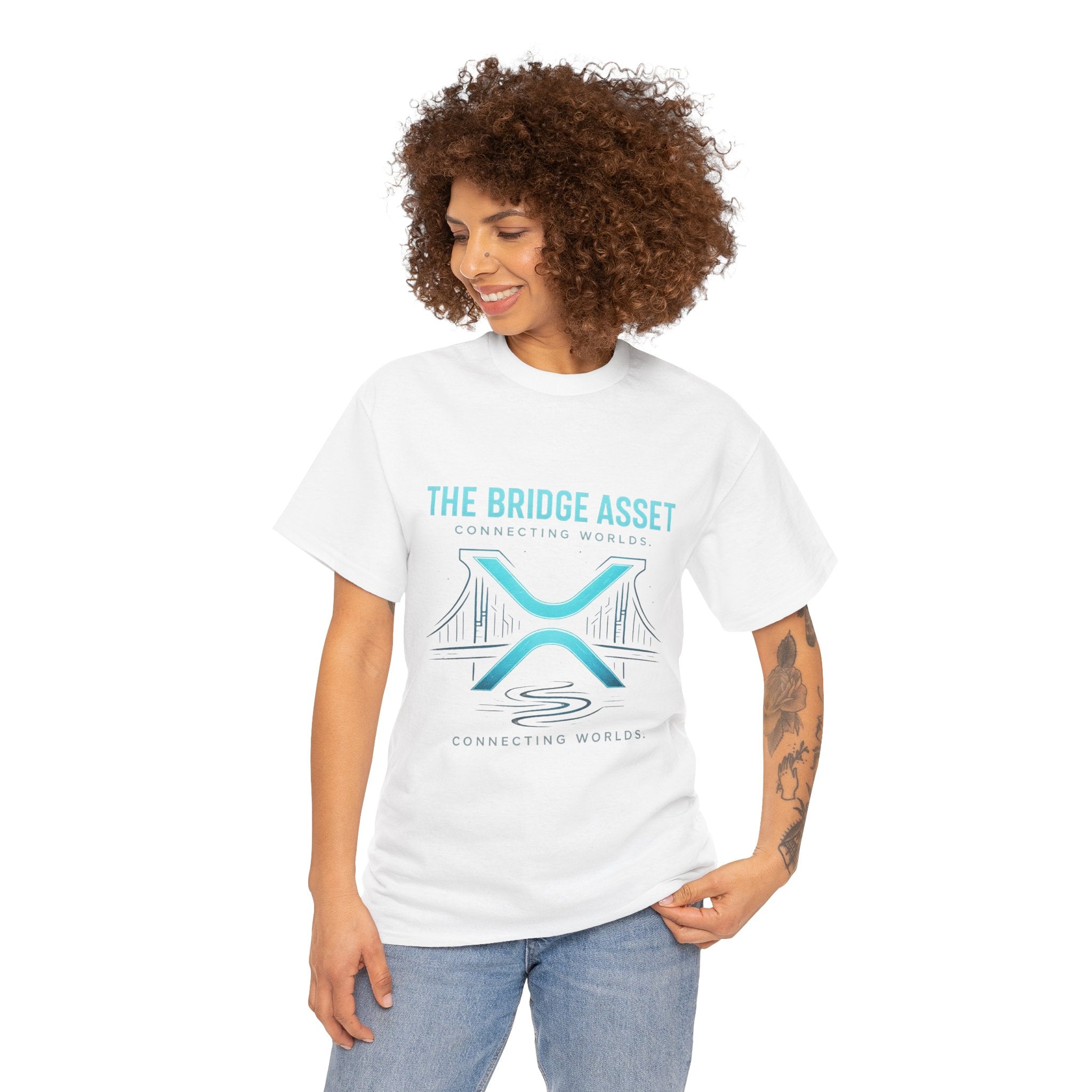 The Bridge Asset Tee – 'Connecting Worlds' Crypto Ripple X Logo T-Shirt