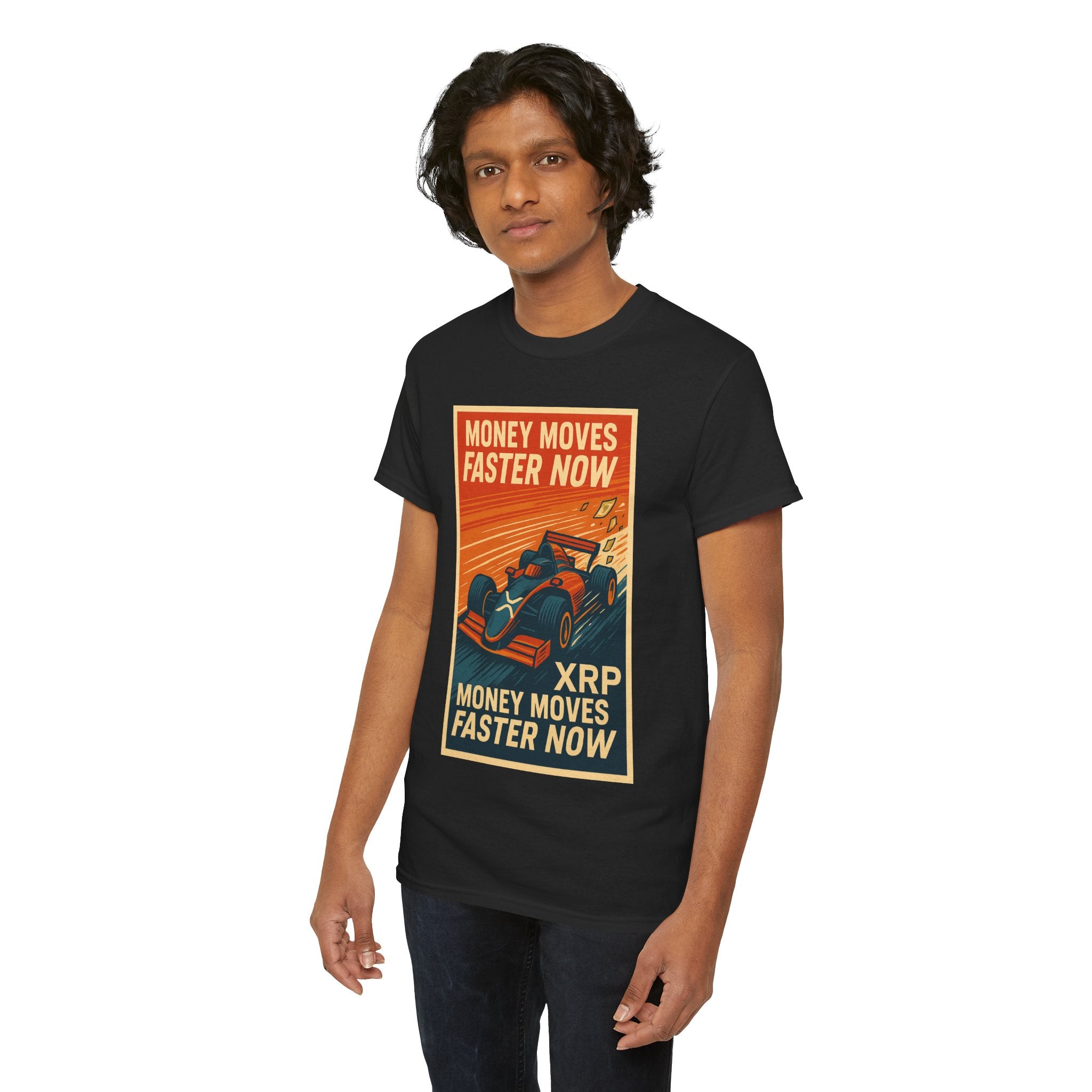 XRP 'Money Moves Faster Now' Racing Tee — Crypto Enthusiast T-Shirt