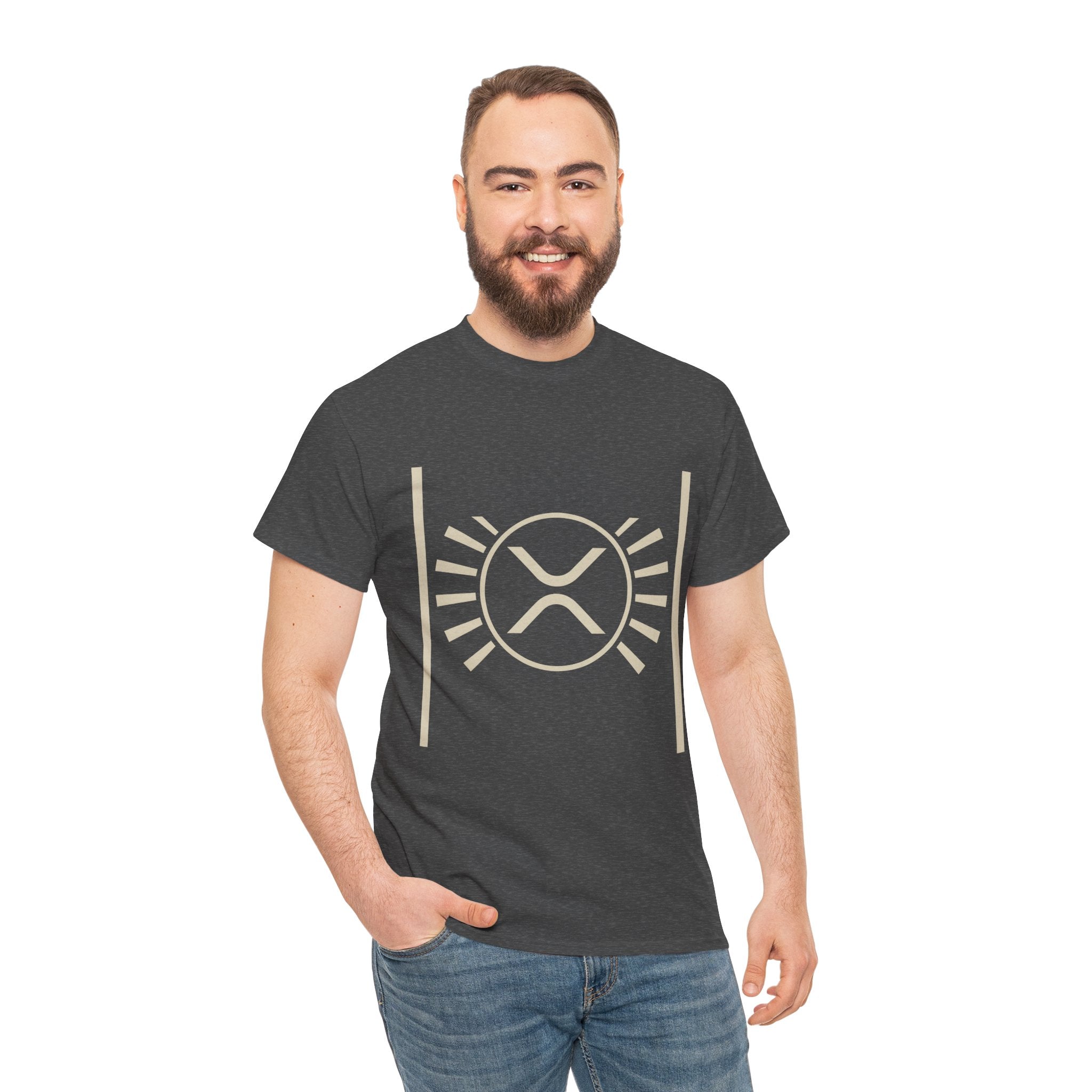 XRP Sun Logo T‑Shirt — Minimal Crypto Ripple Tee