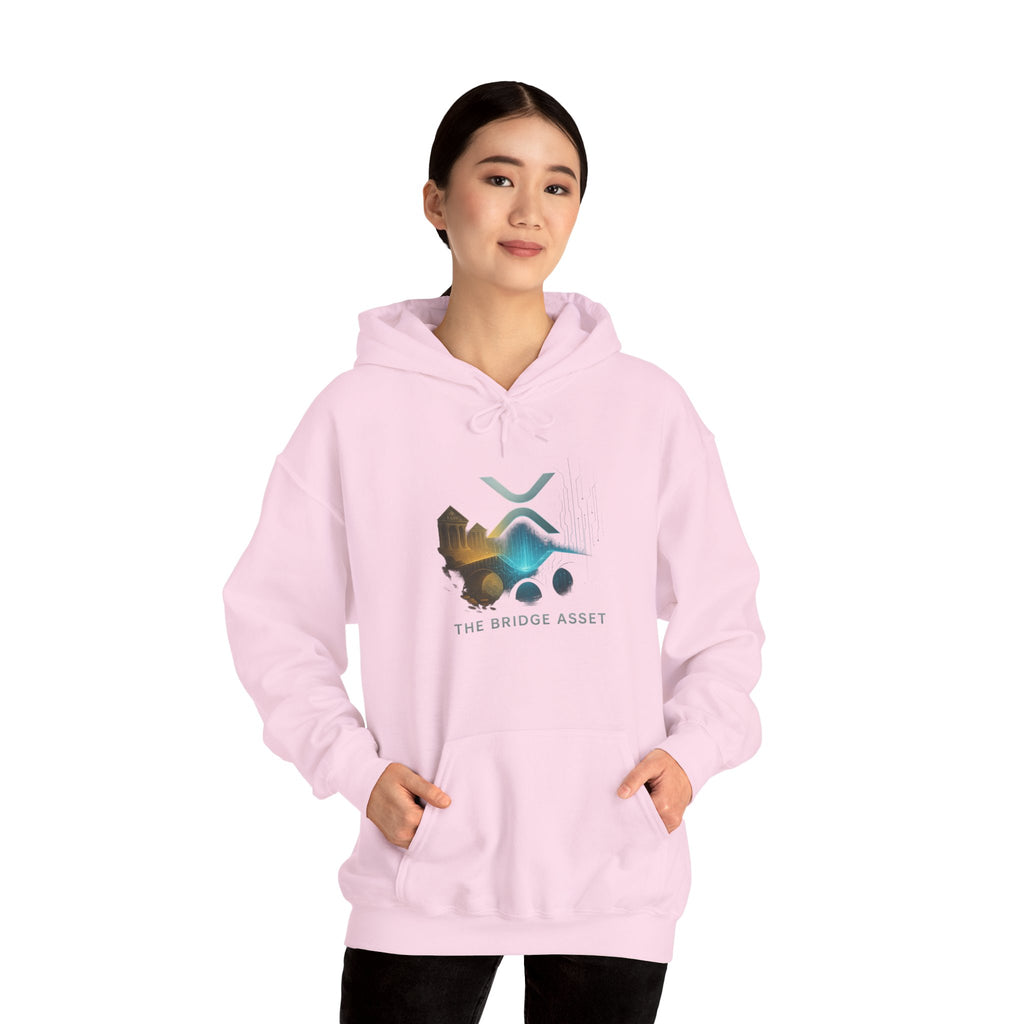 Bridge Asset Logo Hoodie — Minimal Crypto XRP Design