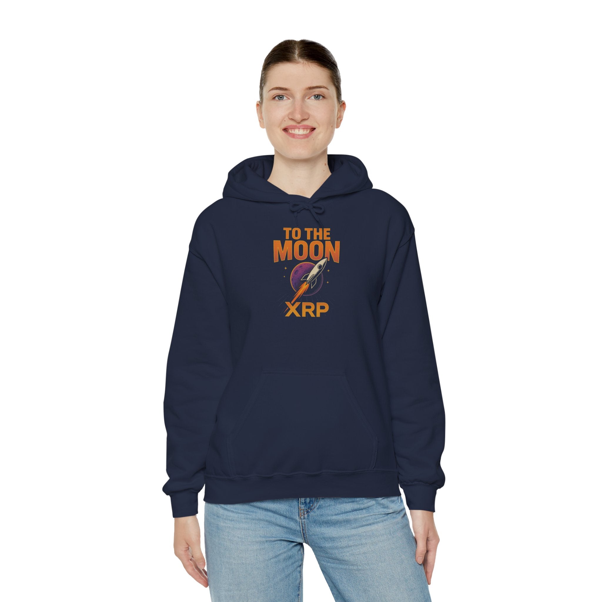 XRP To The Moon Hoodie — Crypto Investor Graphic Sweatshirt