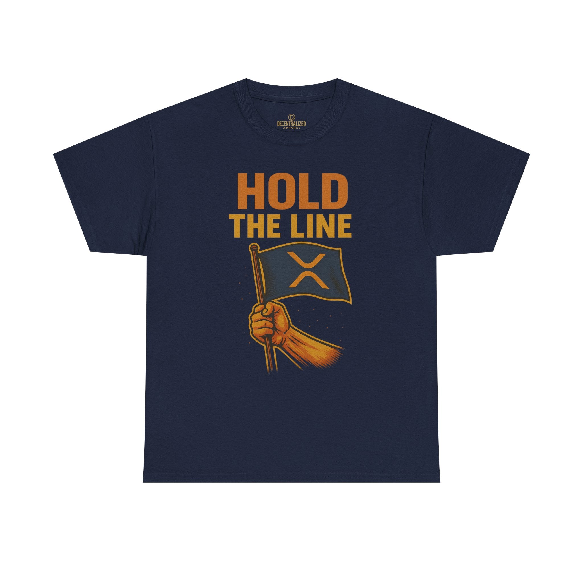 Hold The Line Tee — Bold Flag Graphic Cryptocurrency XRP Shirt