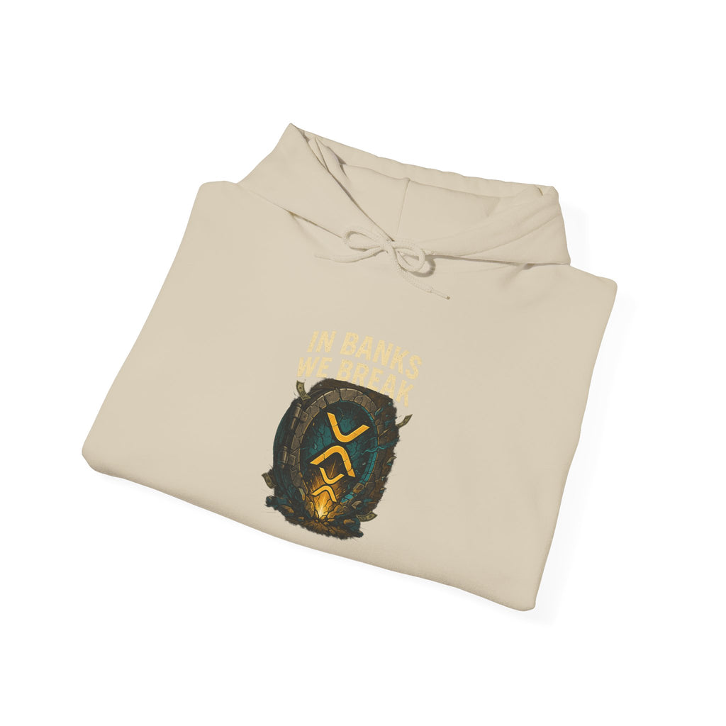 Hoodie — 'In Banks We Trust' Crest Pullover