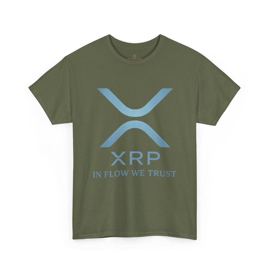 XRP Crypto Tee — "In Flow We Trust" Ripple Logo T-Shirt