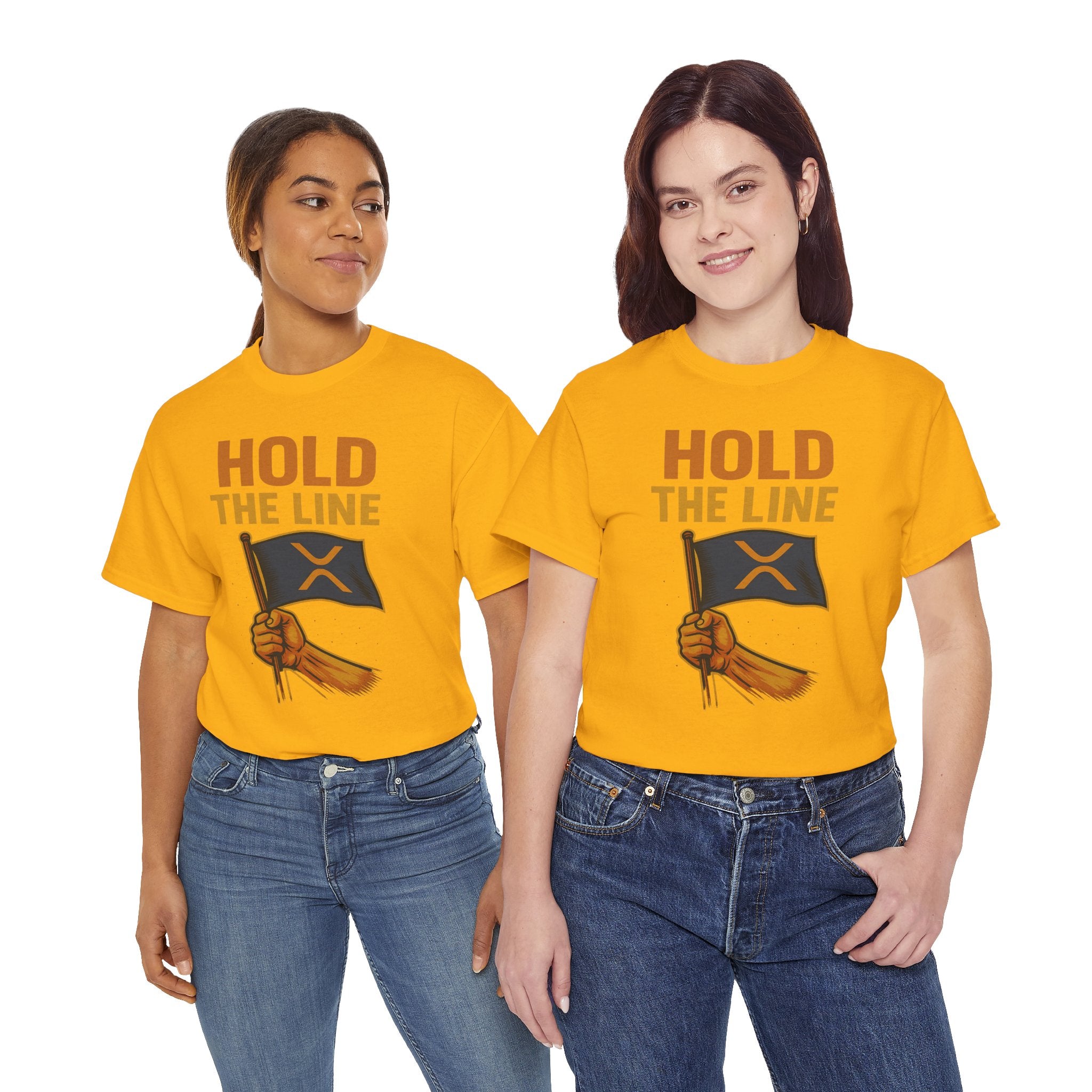 Hold The Line Tee — Bold Flag Graphic Cryptocurrency XRP Shirt