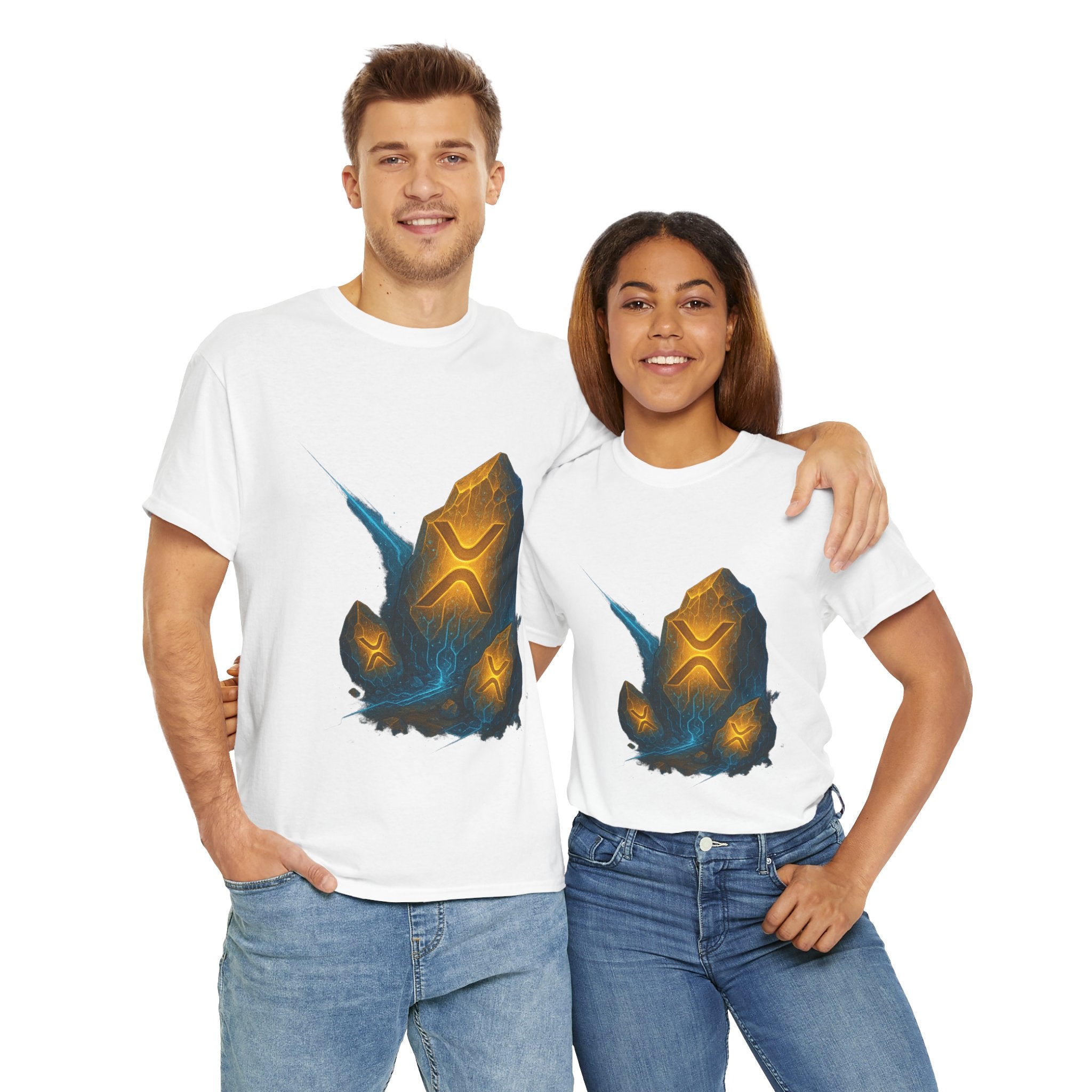 Rune Stone Graphic Tee — Glowing Mystic Rock T-Shirt