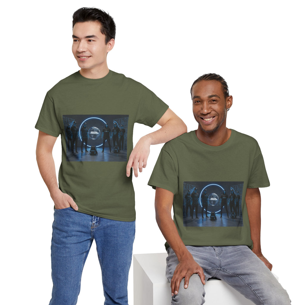 Sci‑Fi Portal Graphic Tee — Futuristic Neon Crew T-Shirt