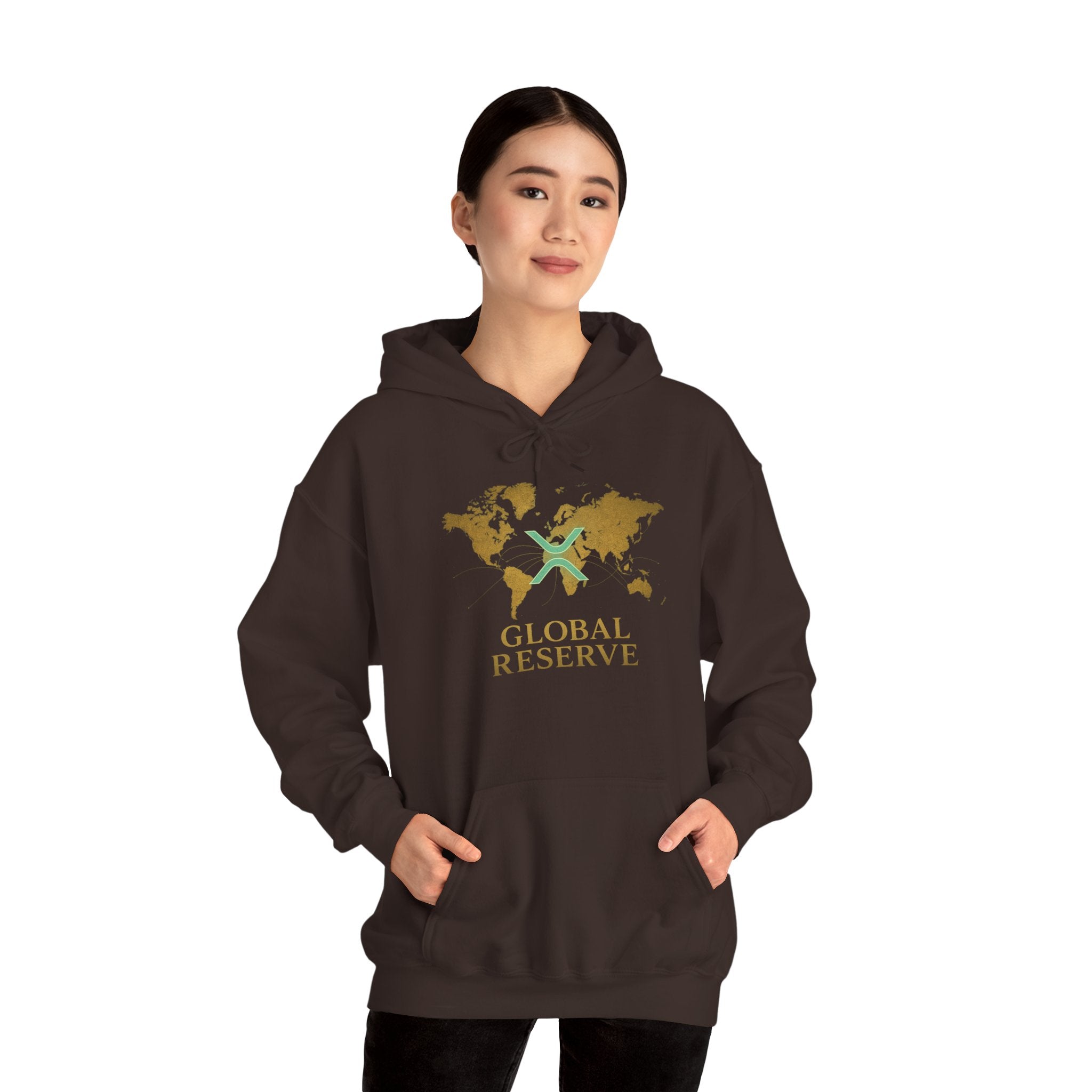 Global Reserve Hoodie — World Map Logo Pullover