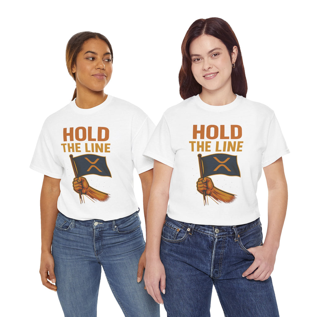 Hold The Line Tee — Bold Flag Graphic Cryptocurrency XRP Shirt