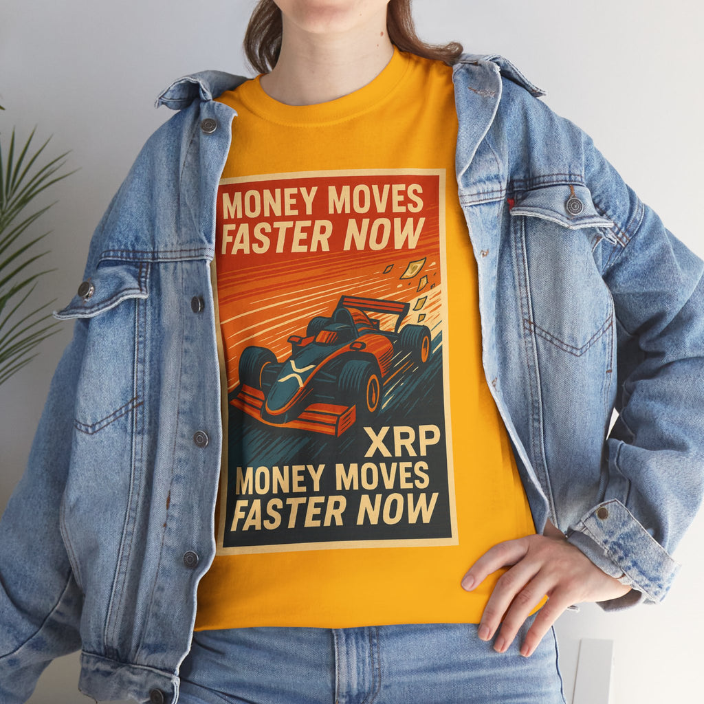 XRP 'Money Moves Faster Now' Racing Tee — Crypto Enthusiast T-Shirt