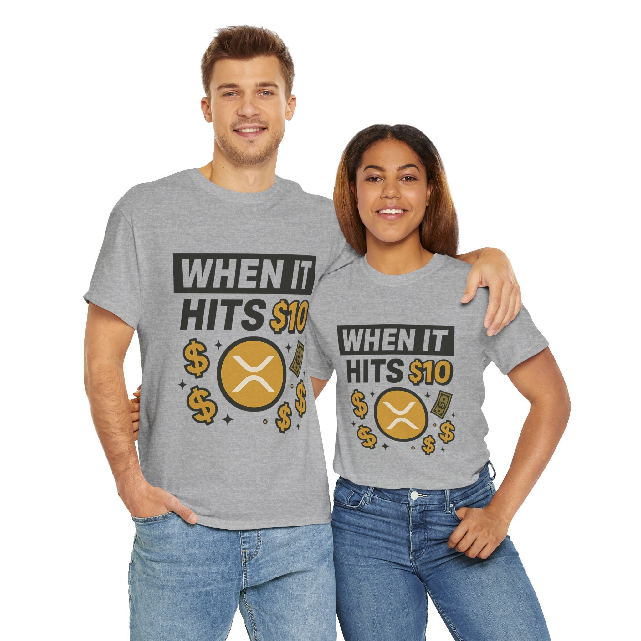 Crypto Tee - "When It Hits 10" Ripple XRP Meme Shirt