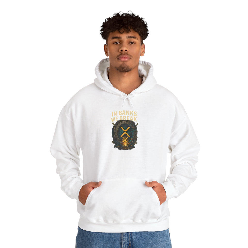 Hoodie — 'In Banks We Trust' Crest Pullover