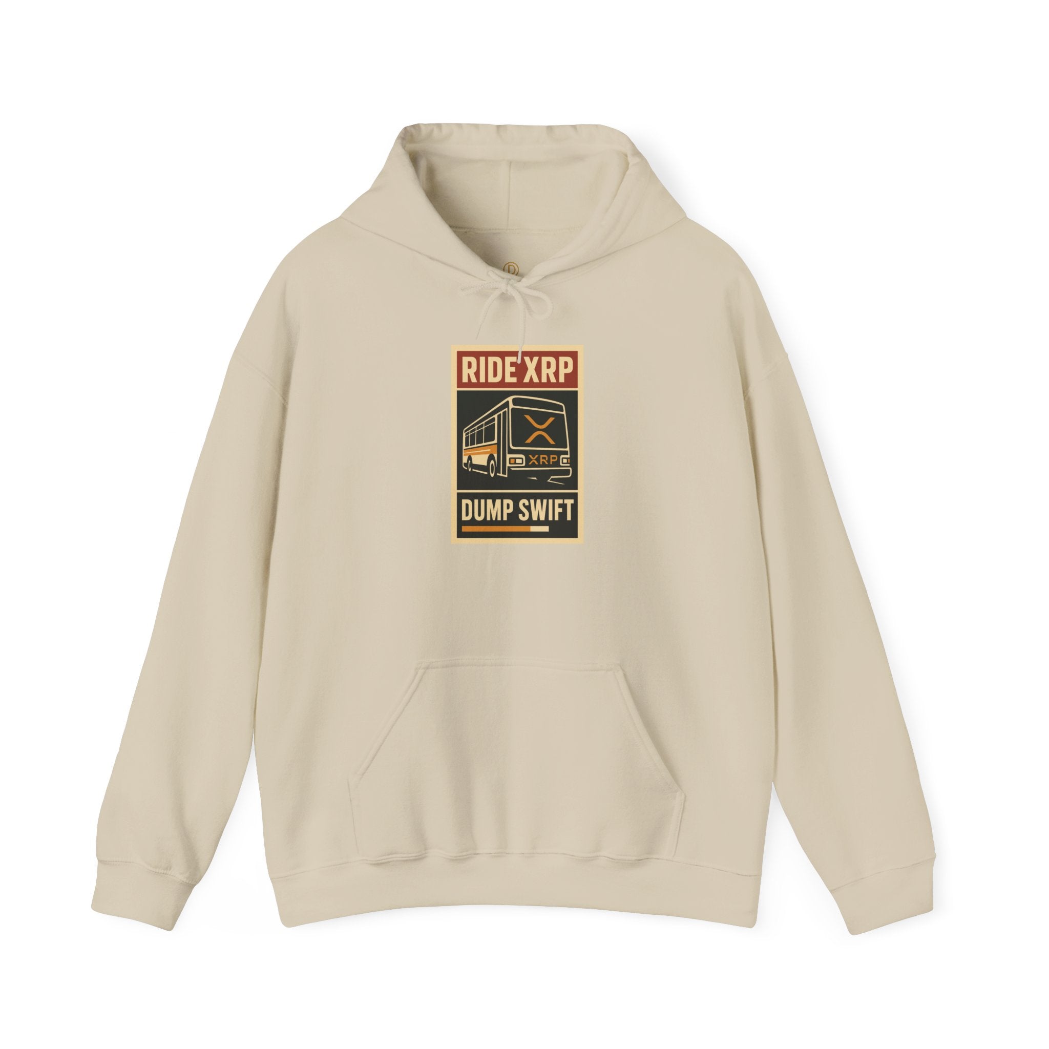 XRP Crypto Hoodie — "Ride XRP, Dump Swift" Retro Badge