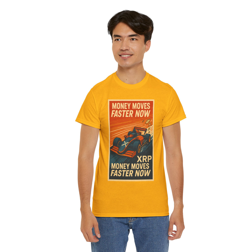 XRP 'Money Moves Faster Now' Racing Tee — Crypto Enthusiast T-Shirt