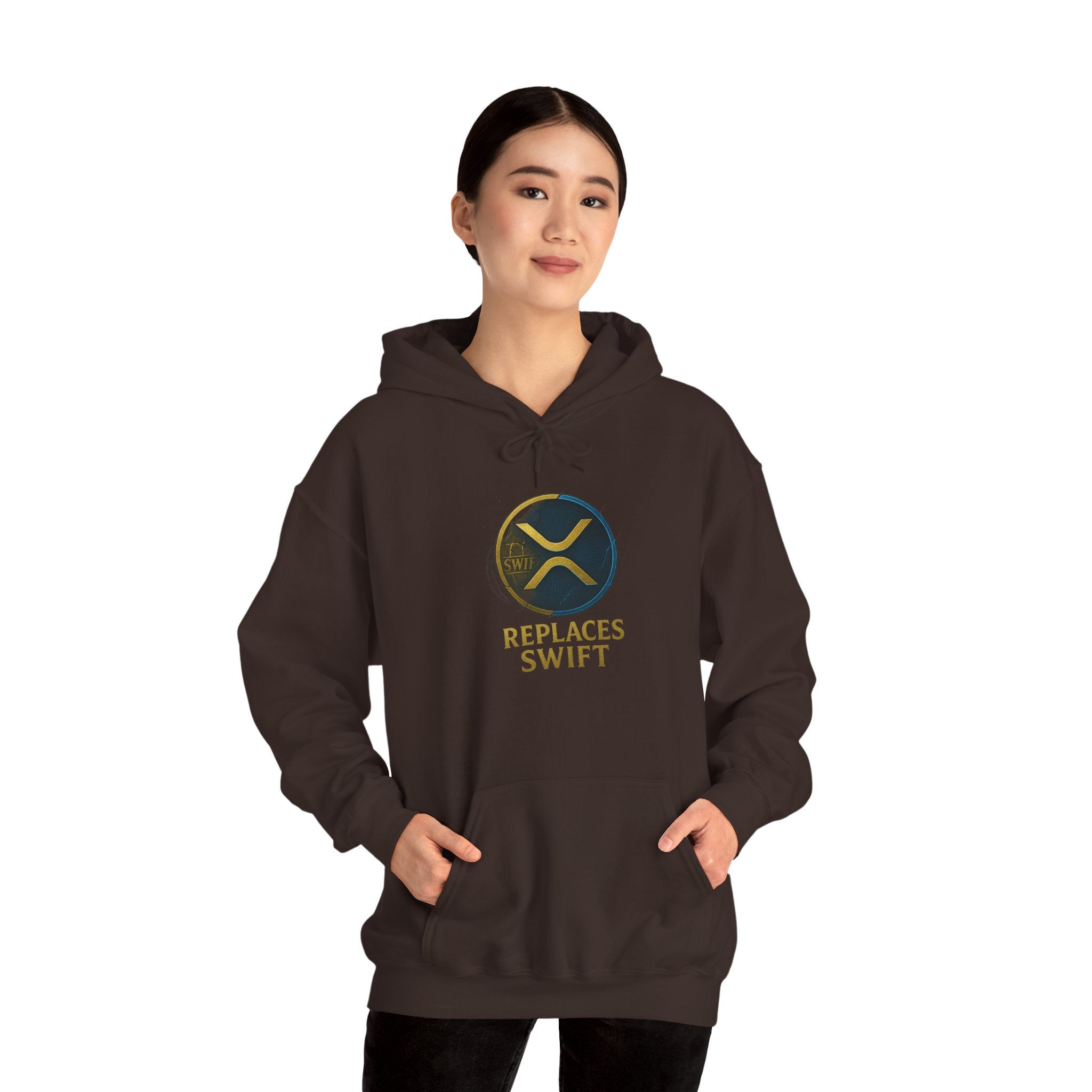 Crypto Logo Hoodie — "Replaces Swift" Ripples Design