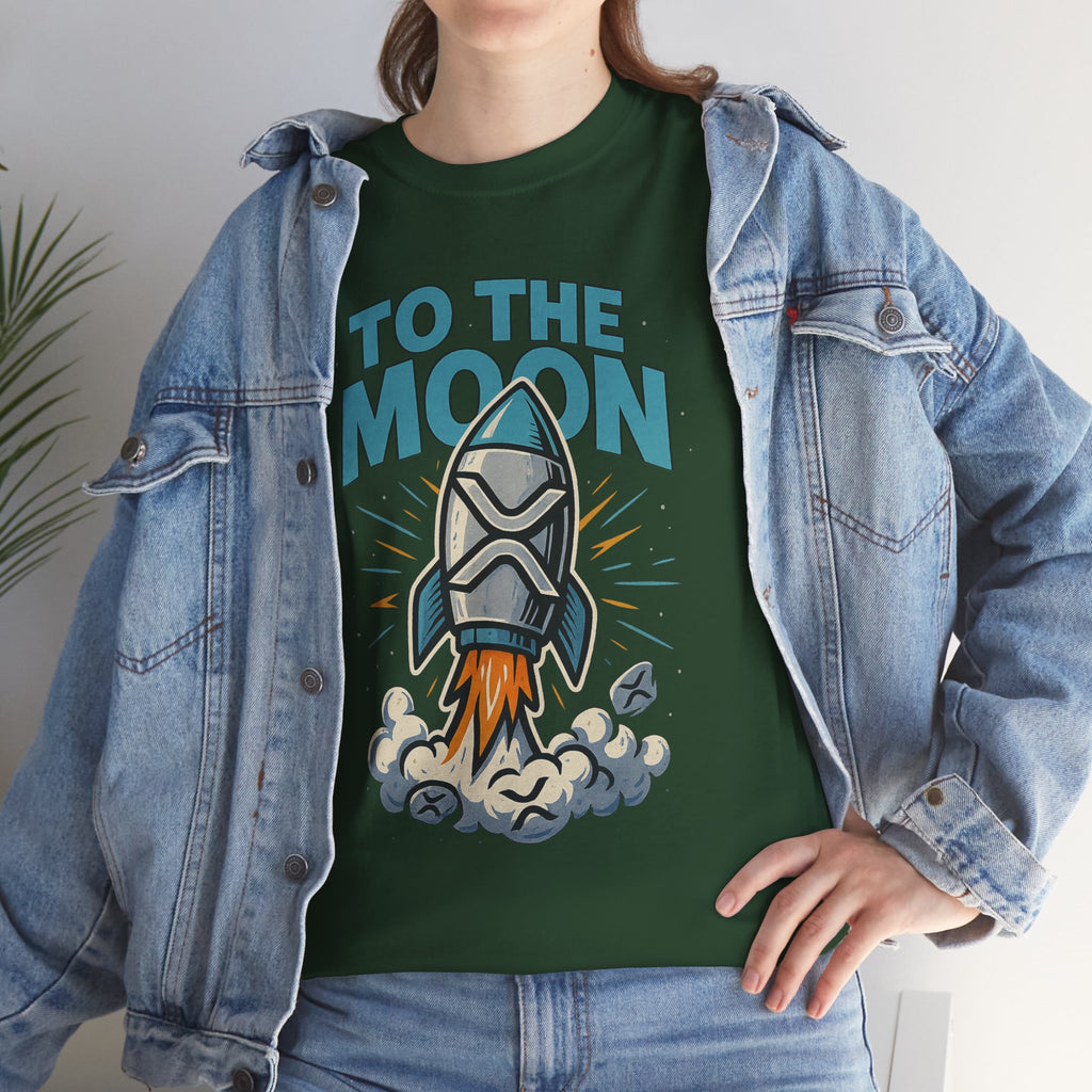 To The Moon Rocket T-Shirt — Space Graphic Tee for Crypto & Space Enthusiasts