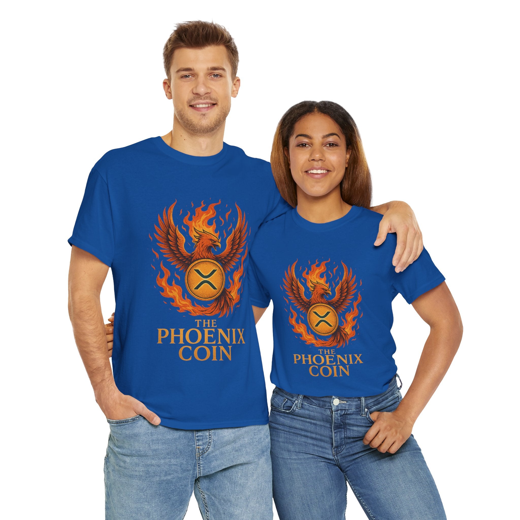 Phoenix Coin T‑Shirt — Fiery Phoenix Crypto Logo Tee