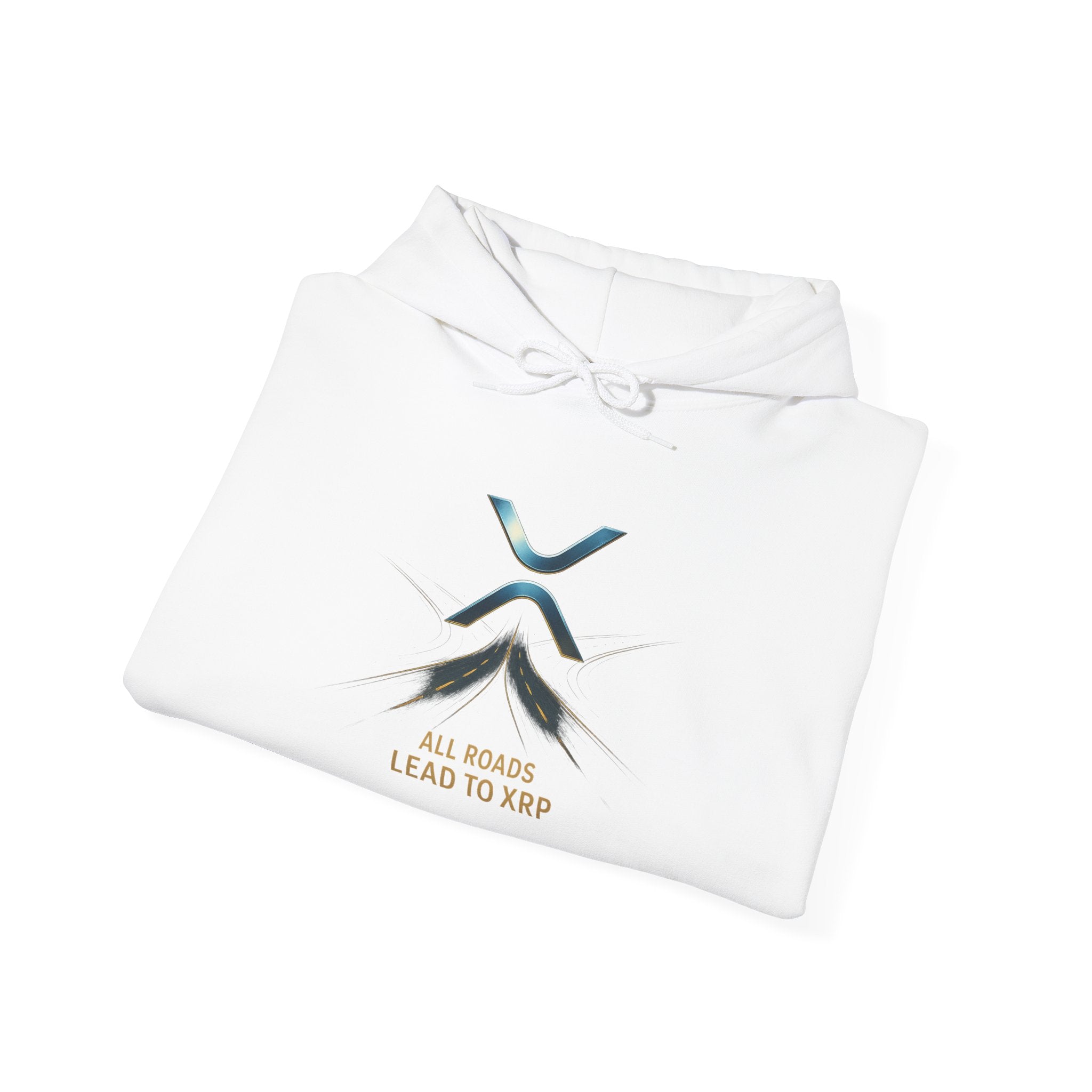 XRP Logo Hoodie — "All Roads Lead to XRP" Minimal Crypto Hoodie