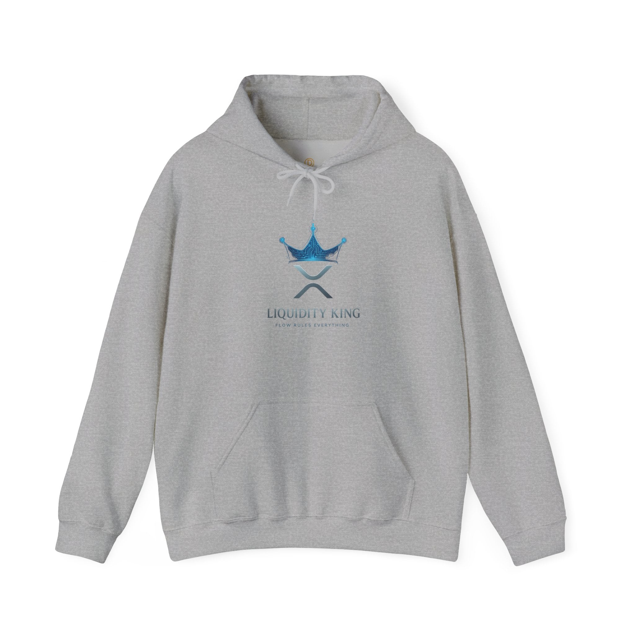 Liquidity King Hoodie — Blue Crown Logo Pullover