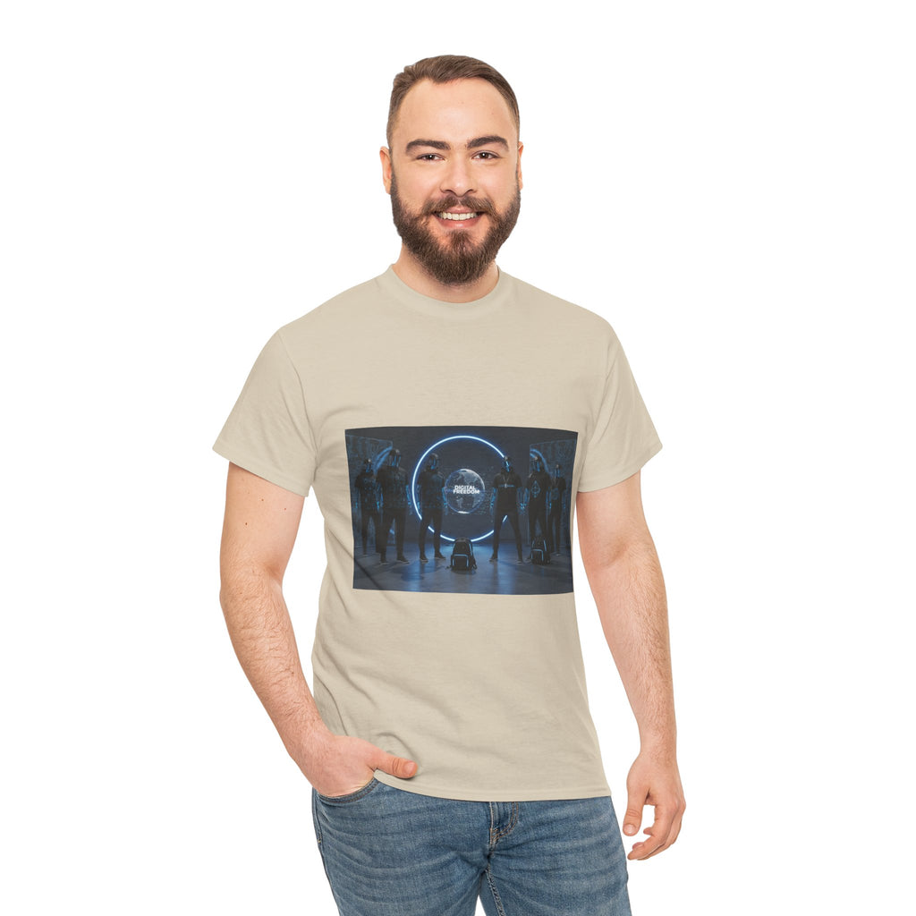 Sci‑Fi Portal Graphic Tee — Futuristic Neon Crew T-Shirt