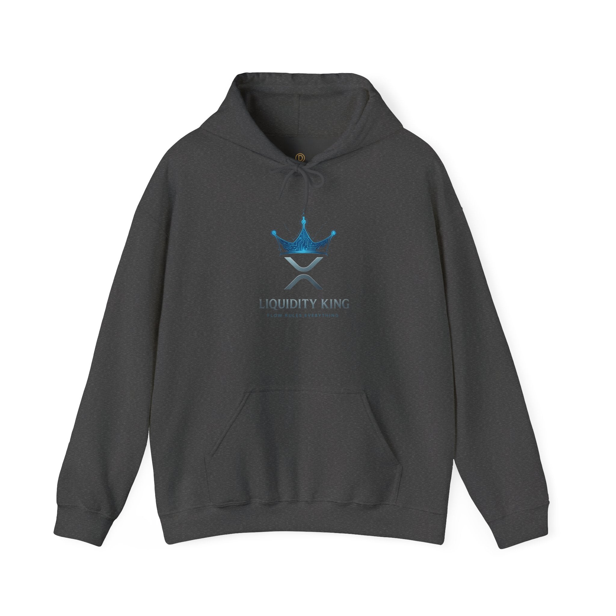 Liquidity King Hoodie — Blue Crown Logo Pullover