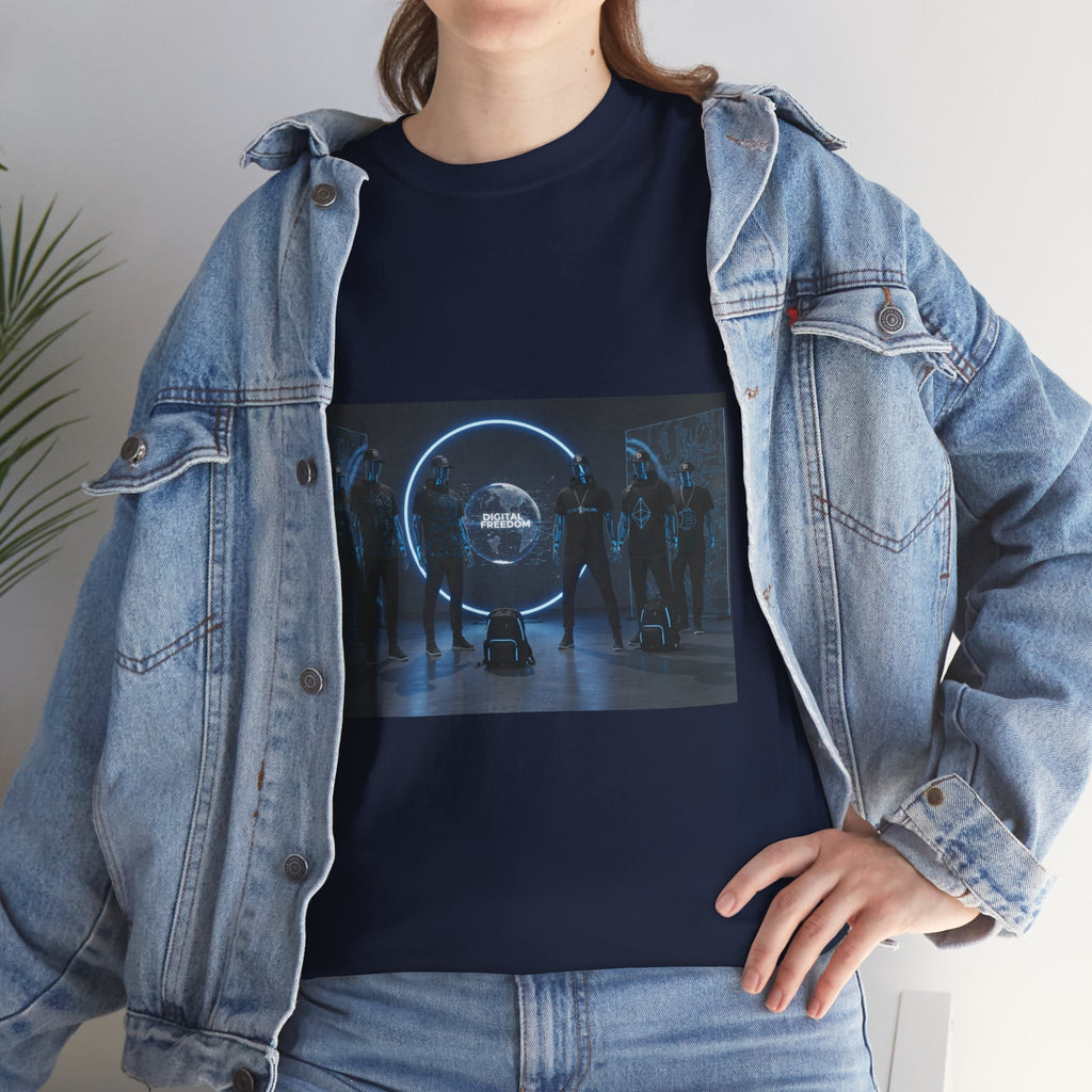 Sci‑Fi Portal Graphic Tee — Futuristic Neon Crew T-Shirt