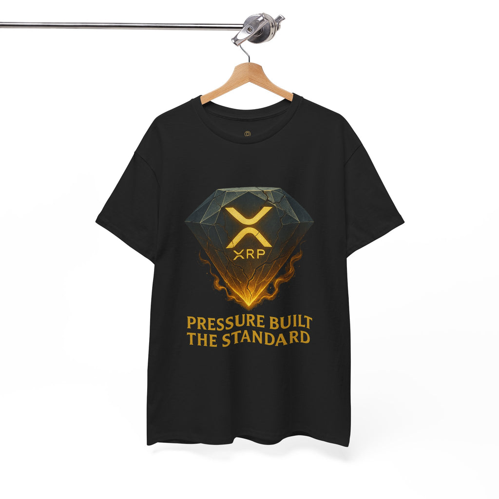 XRP Diamond Tee — "Pressure Built The Standard" Crypto Graphic T‑Shirt
