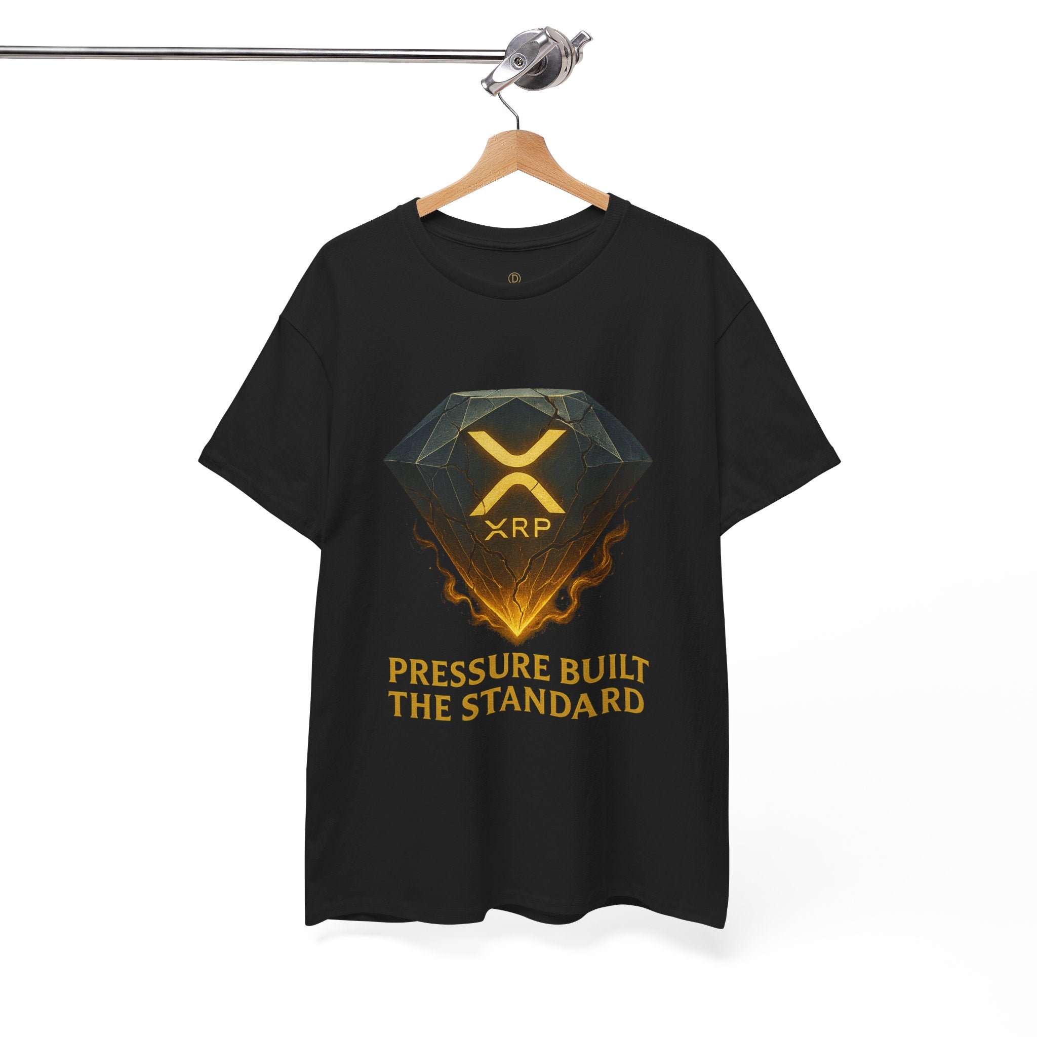 XRP Diamond Tee — "Pressure Built The Standard" Crypto Graphic T‑Shirt