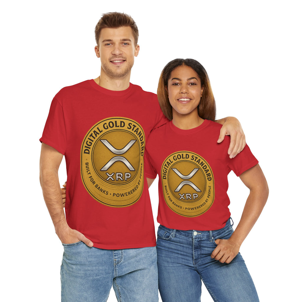 XRP Digital Gold Tee – Cryptocurrency Logo Shirt