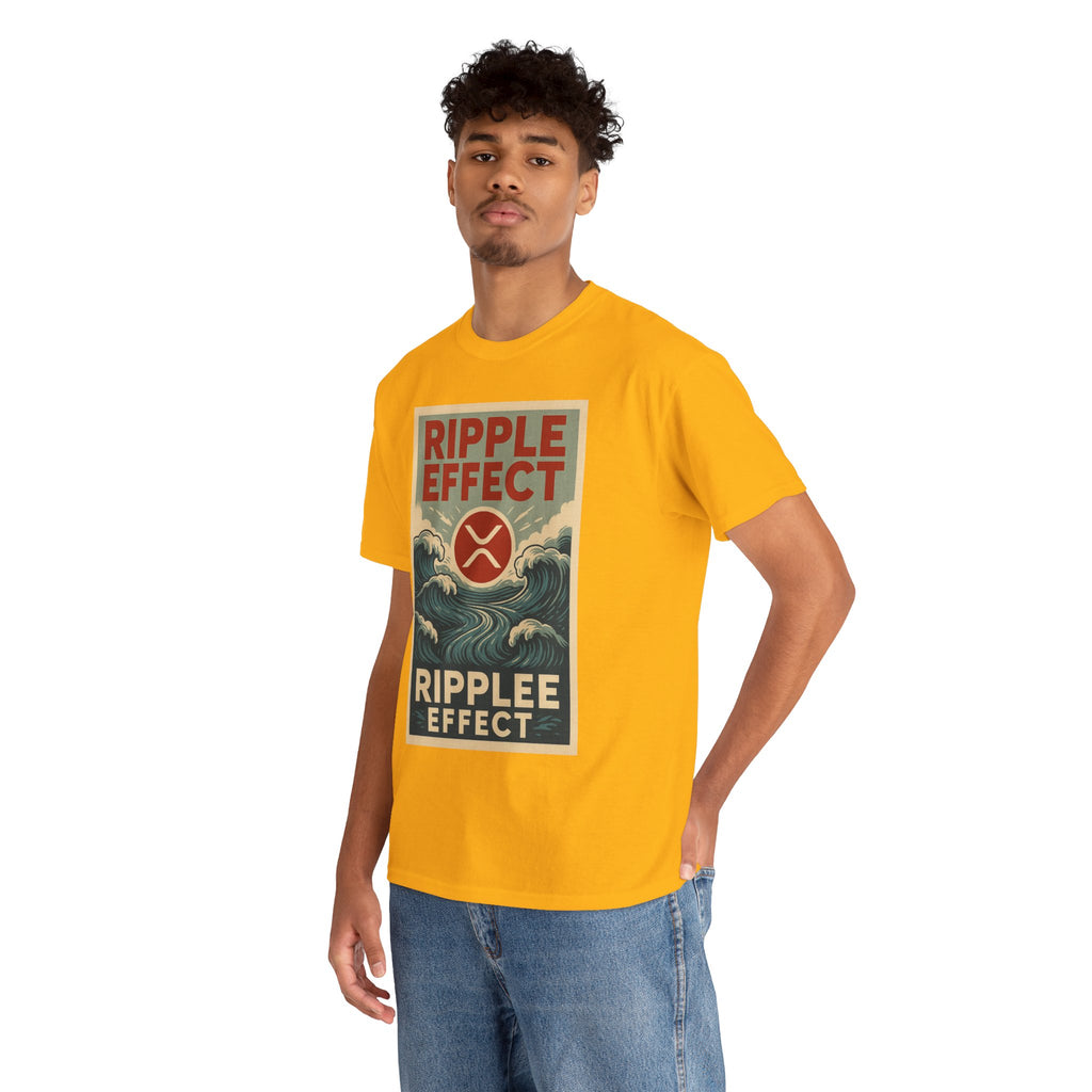 Ripple Effect Tee — Vintage Wave XRP Crypto Graphic T-Shirt