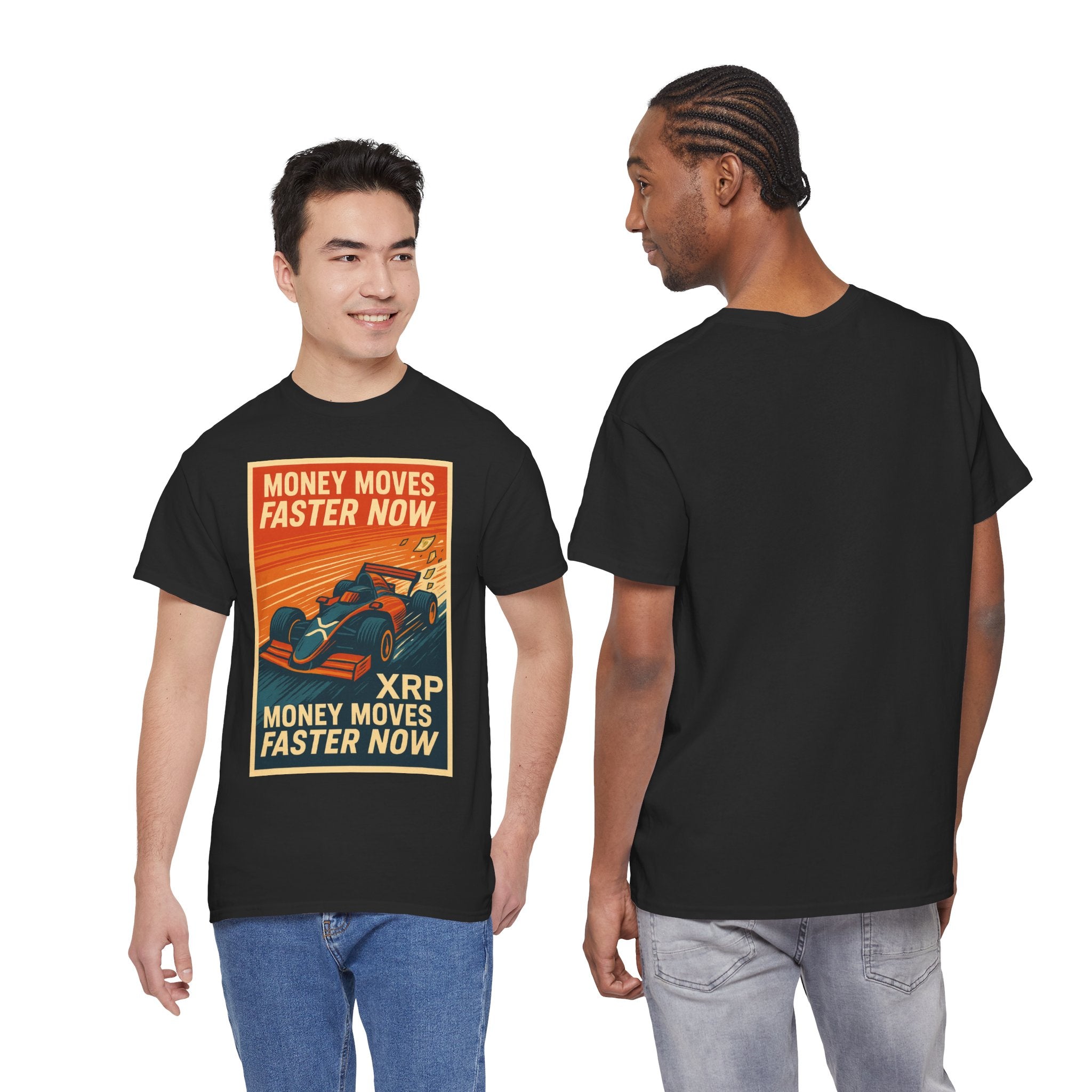 XRP 'Money Moves Faster Now' Racing Tee — Crypto Enthusiast T-Shirt