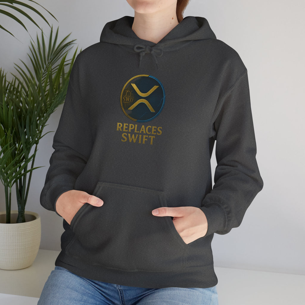 Crypto Logo Hoodie — "Replaces Swift" Ripples Design