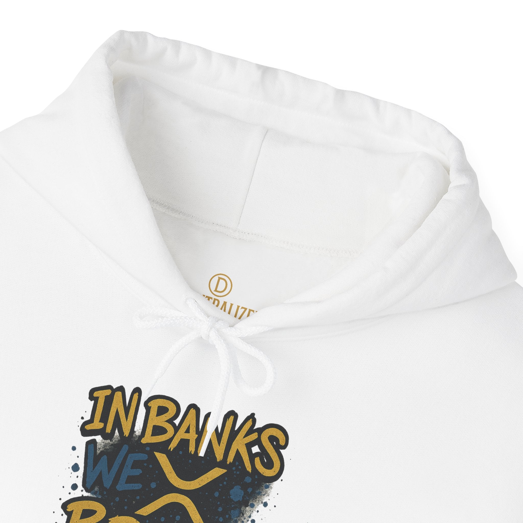 In Banks We Break Hoodie — Streetwear Graffiti Hoodie for Urban Style