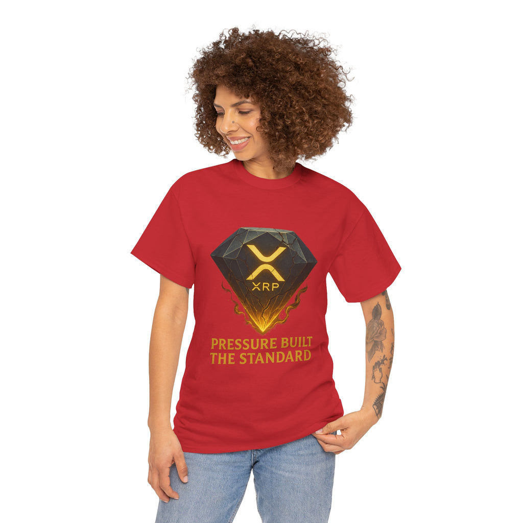 XRP Diamond Tee — "Pressure Built The Standard" Crypto Graphic T‑Shirt